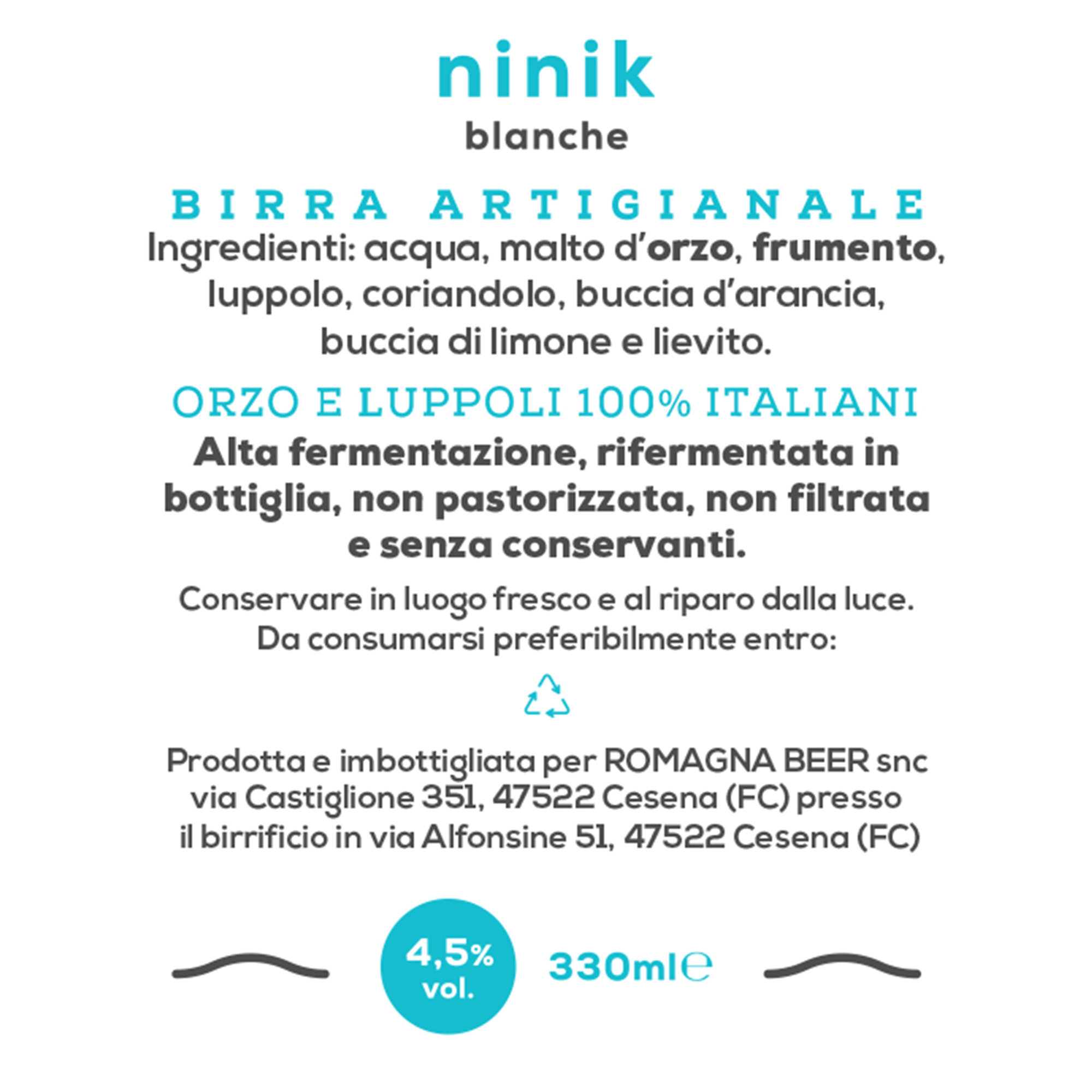 6 bottiglie -Birra Artigianale “Ninik” 33 Cl Marialti vista1