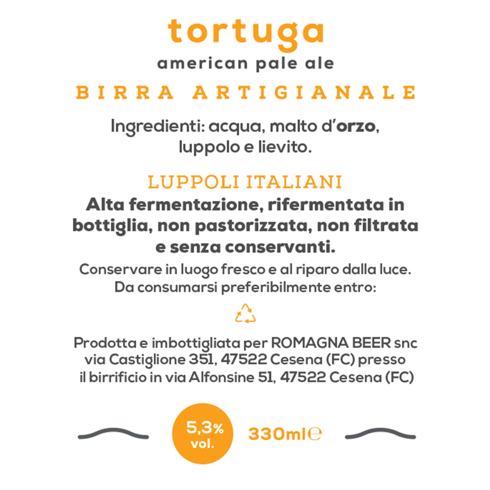 6 bottiglie -Birra Artigianale “Tortuga” 33 Cl Marialti vista1