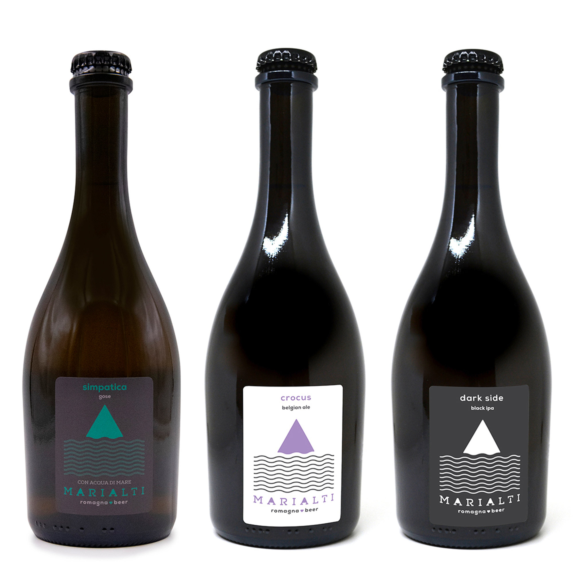6 bottiglie miste 50 Cl: 2 Simpatica - 2 Crocus - 2 Dark Side Marialti vista0