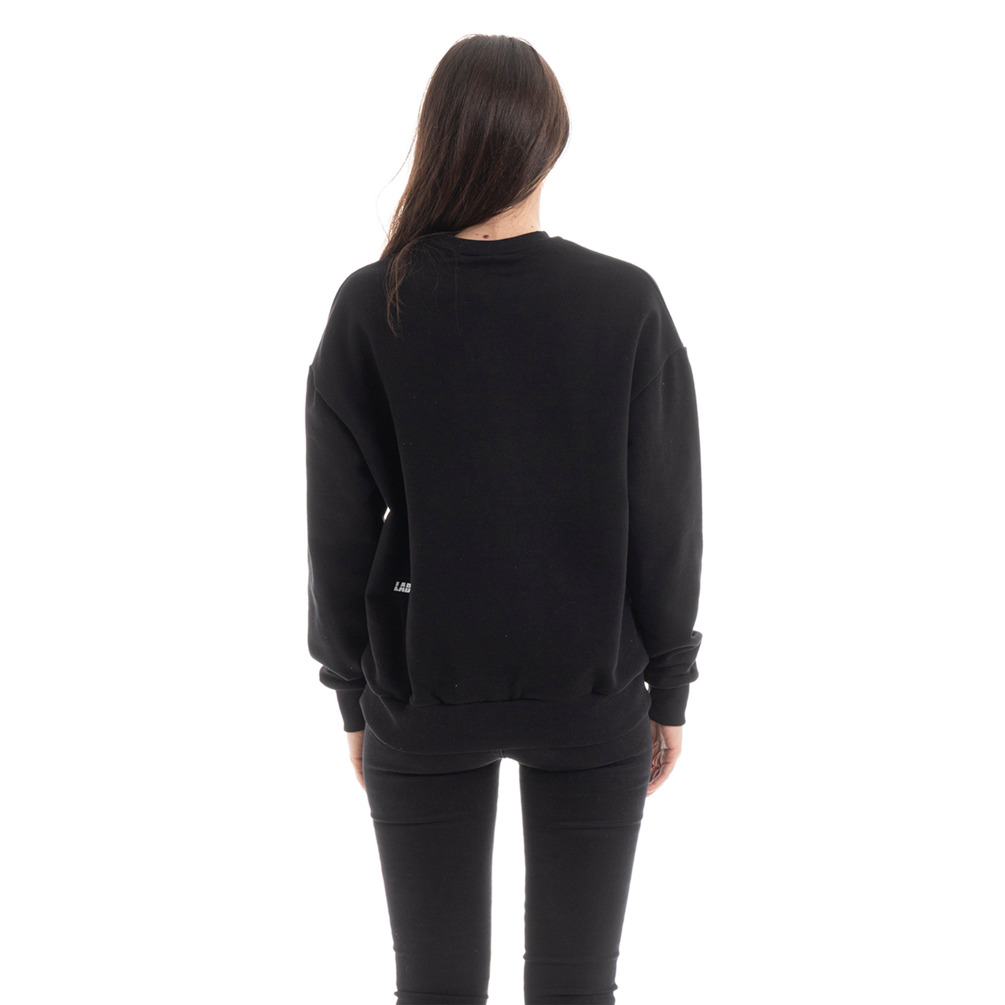 Felpa LAB84 unisex nera LAB84 vista4