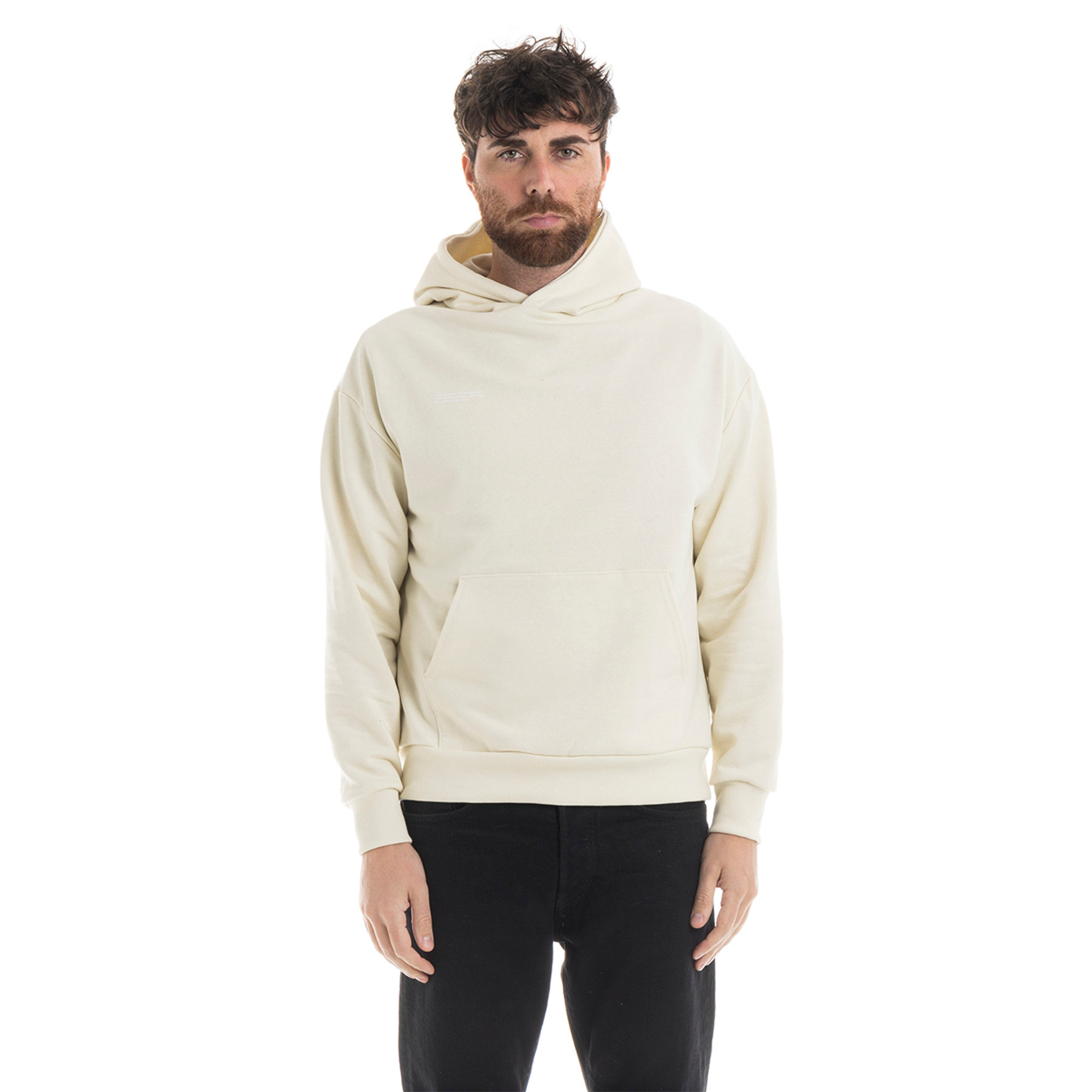 Felpa con cappuccio LAB84 unisex sabbia LAB84 vista1