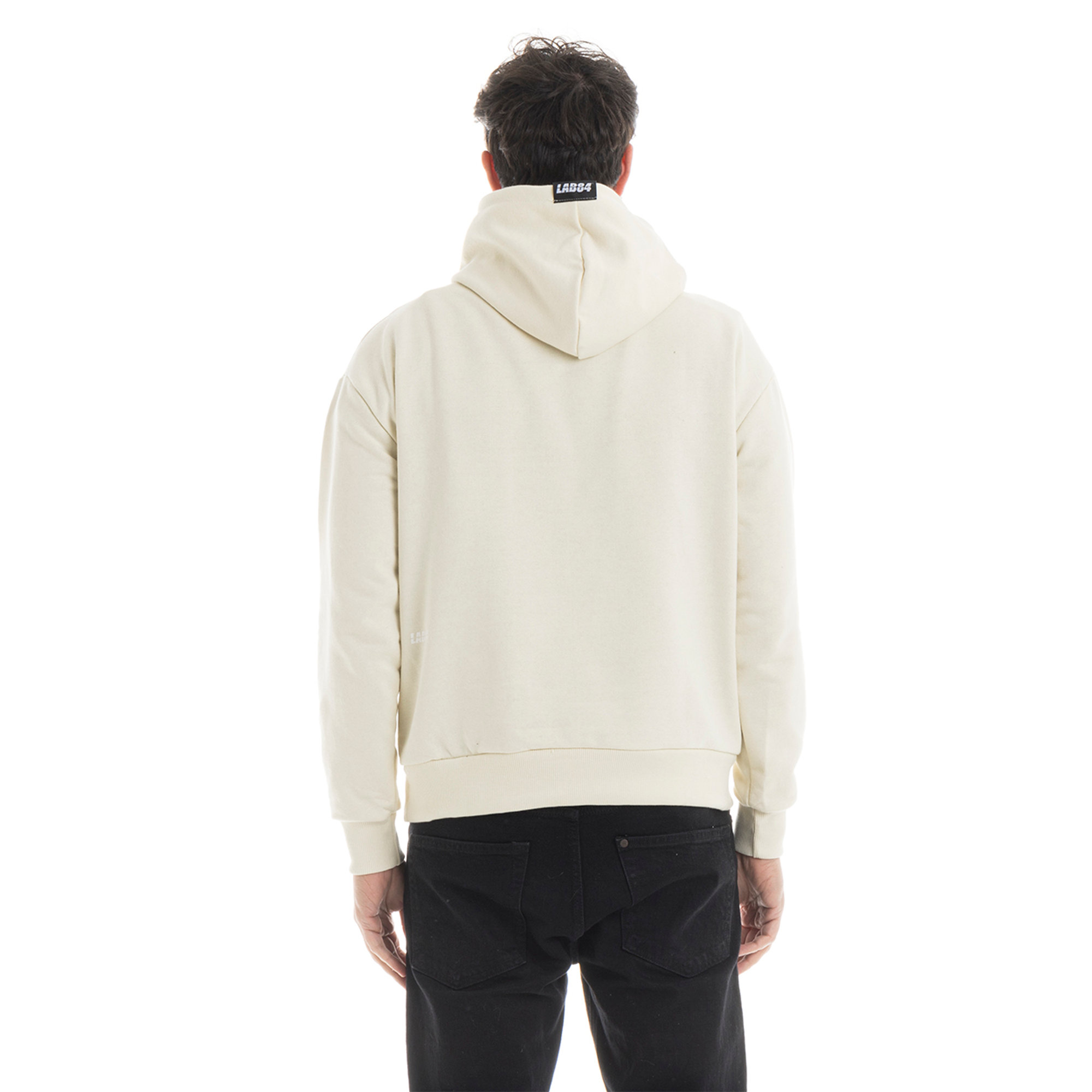 Felpa con cappuccio LAB84 unisex sabbia LAB84 vista7