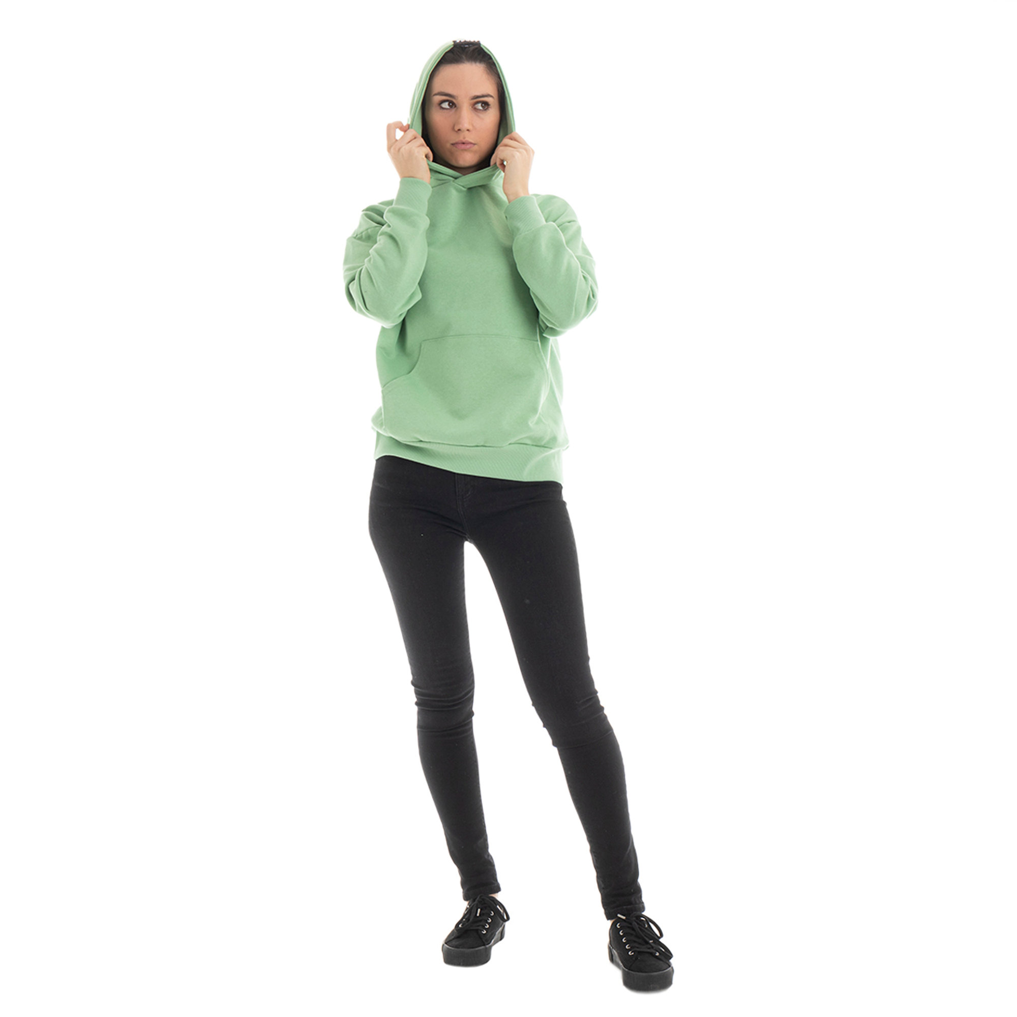 Felpa con cappuccio LAB84 unisex salvia LAB84 vista3