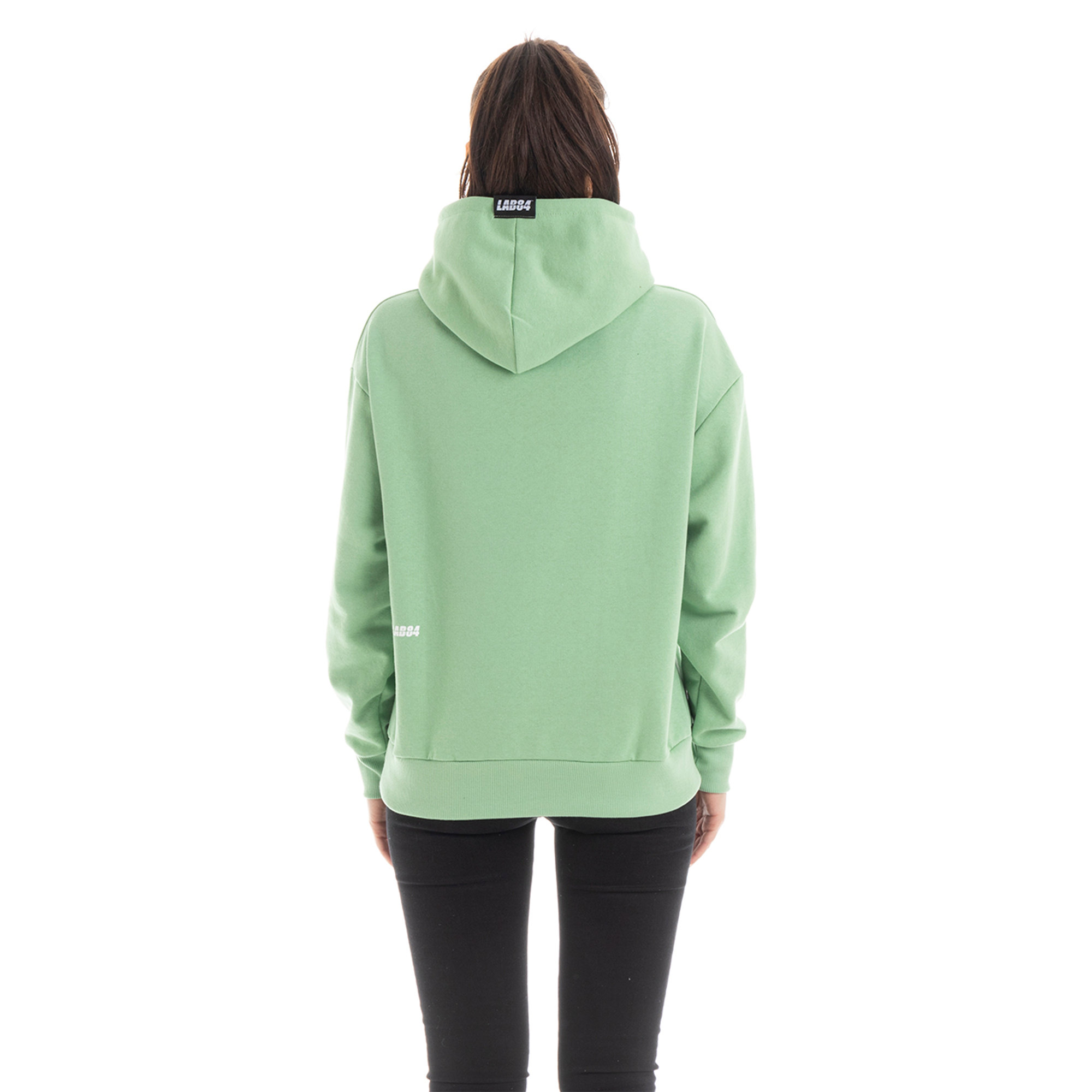 Felpa con cappuccio LAB84 unisex salvia LAB84 vista4