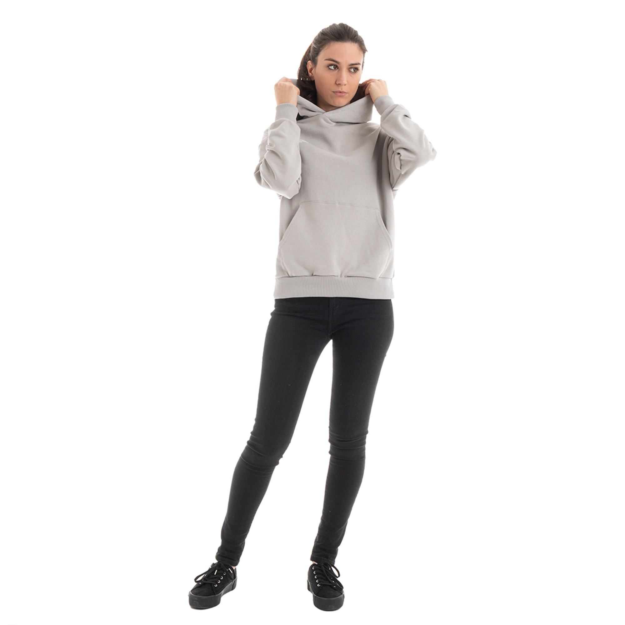 Felpa con cappuccio LAB84 unisex pietra LAB84 vista3