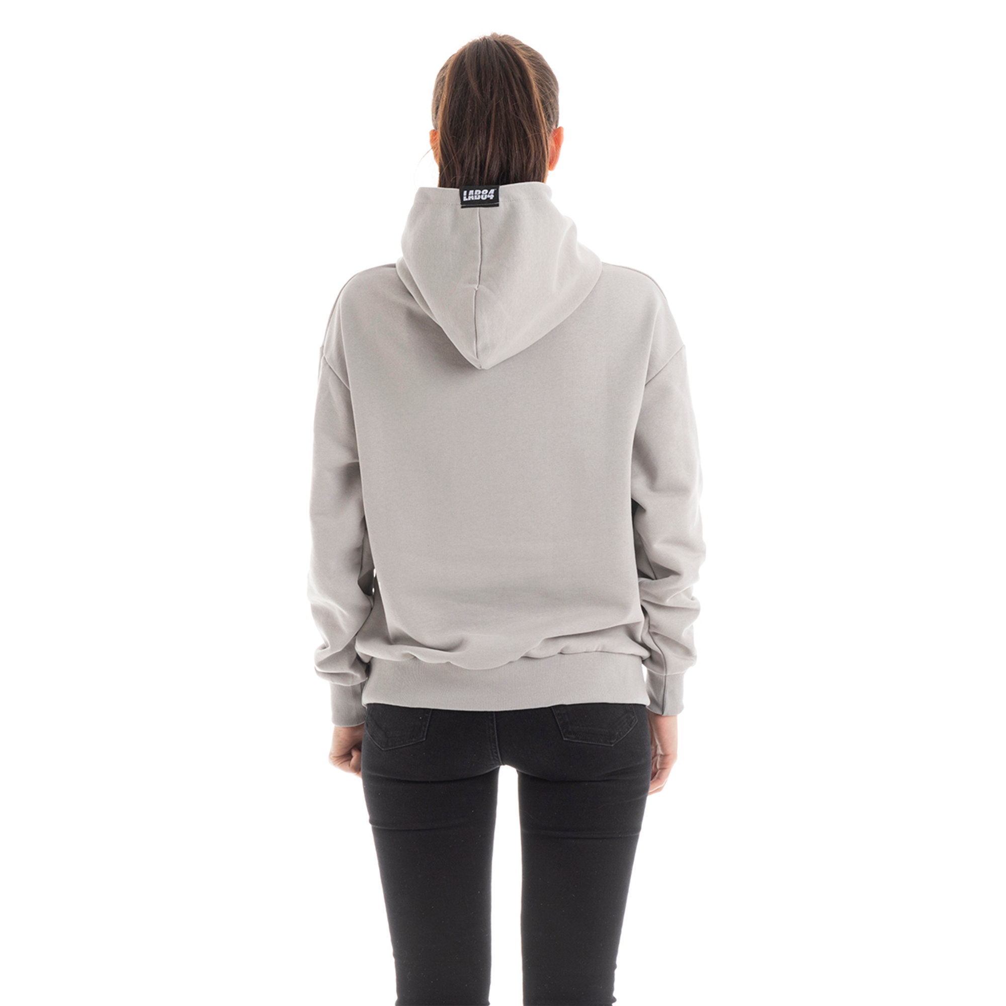 Felpa con cappuccio LAB84 unisex pietra LAB84 vista4