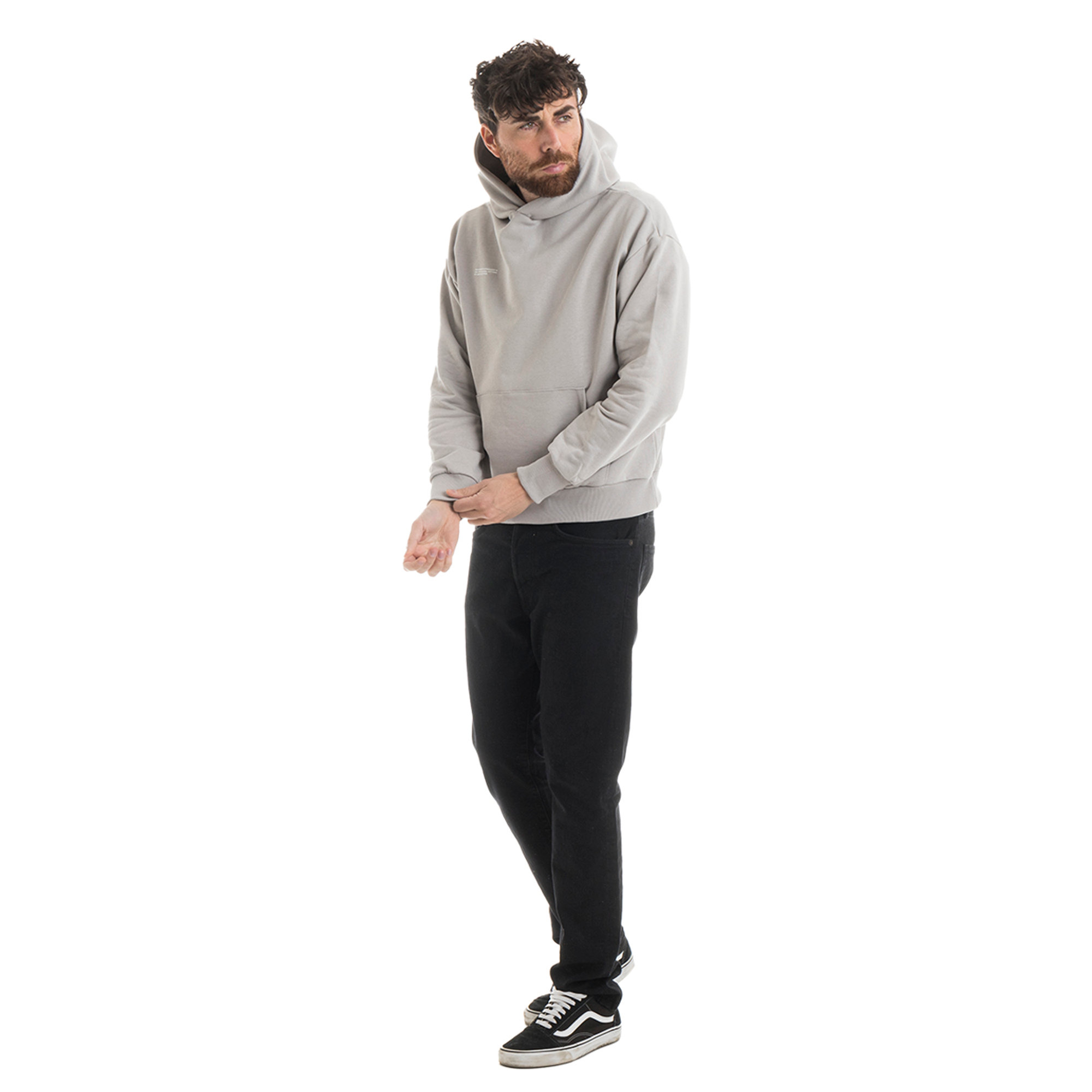 Felpa con cappuccio LAB84 unisex pietra LAB84 vista6