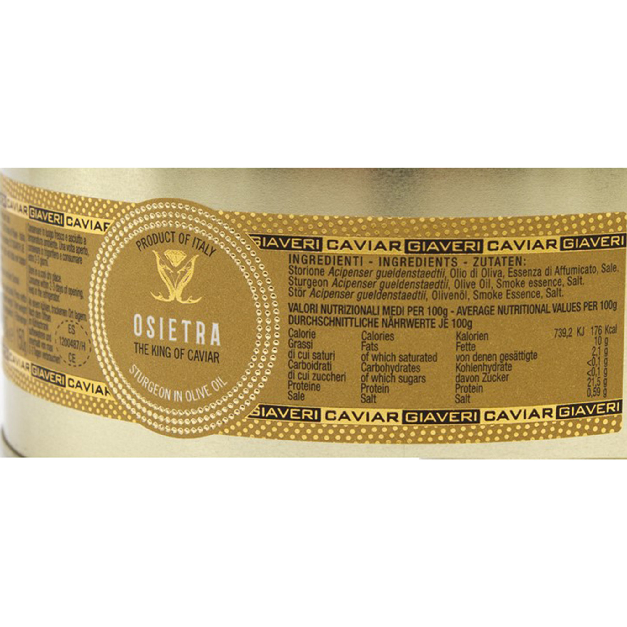2 vasetti 150 gr - Filetti di Storione in olio di oliva Caviar Giaveri vista2