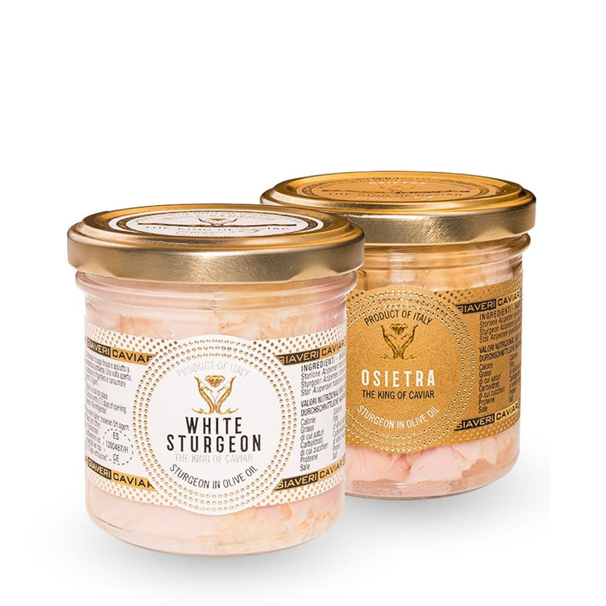 2 vasetti 150 gr - Filetti di Storione in olio di oliva Caviar Giaveri vista0