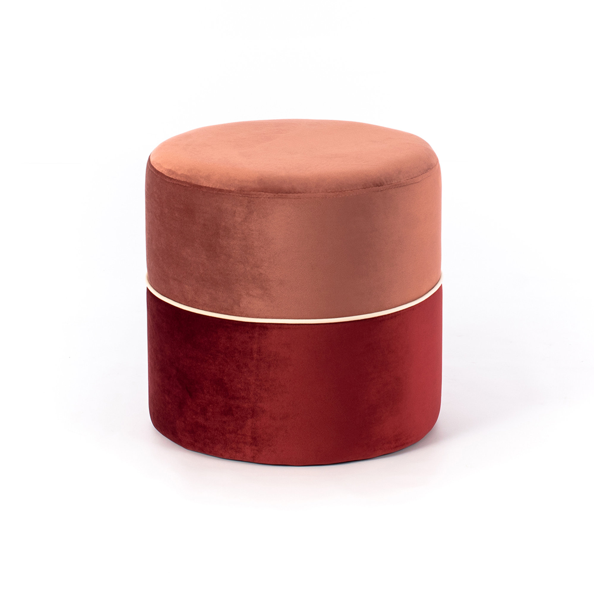 Pouf rosa antico/bordeaux Stones Arredamenti vista0