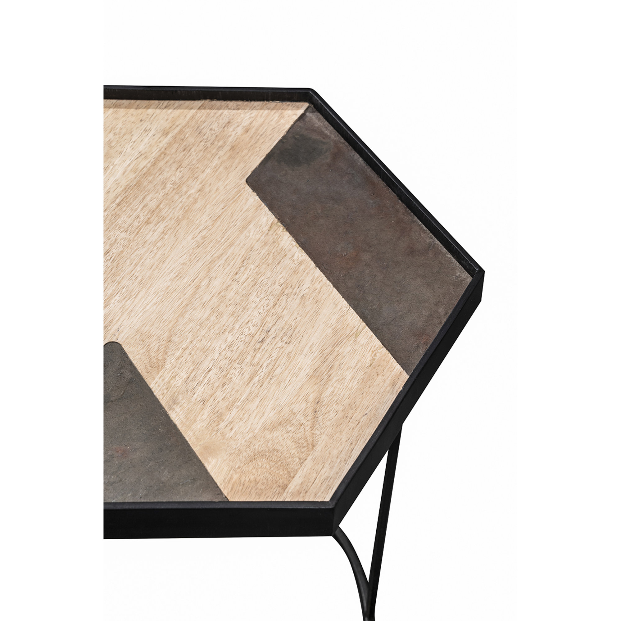 Tavolino (36 x 36 x 45h), marrone/nero Stones Arredamenti vista2