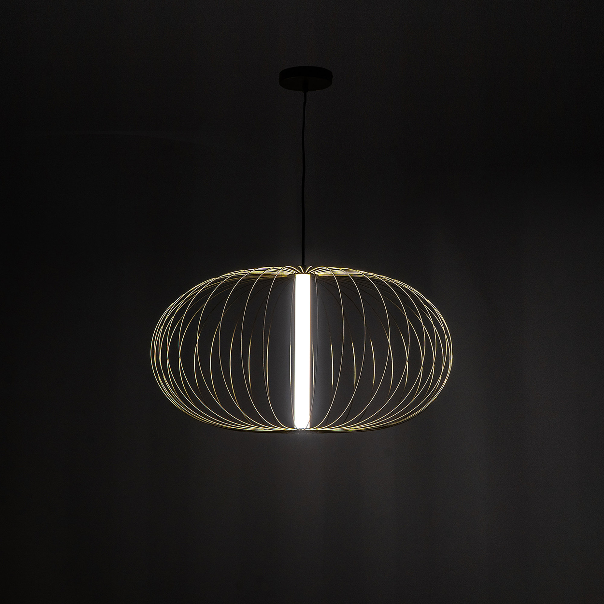 Lampada a sospensione LED, ottone Stones Arredamenti vista2
