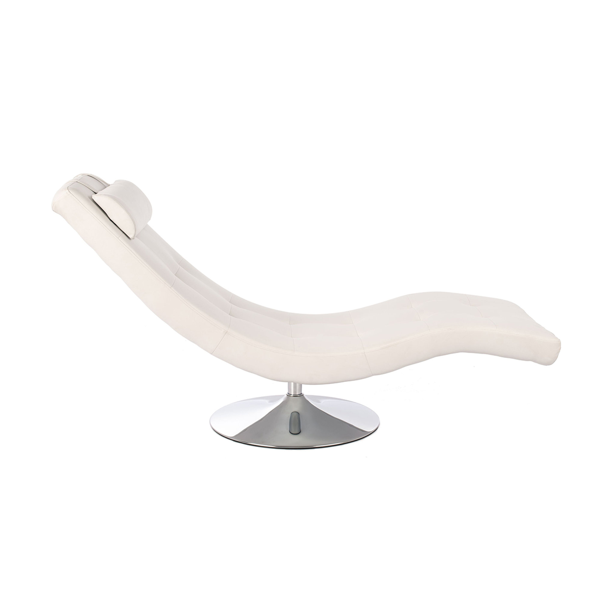 Chaise longue bianco/cromo Stones Arredamenti vista1