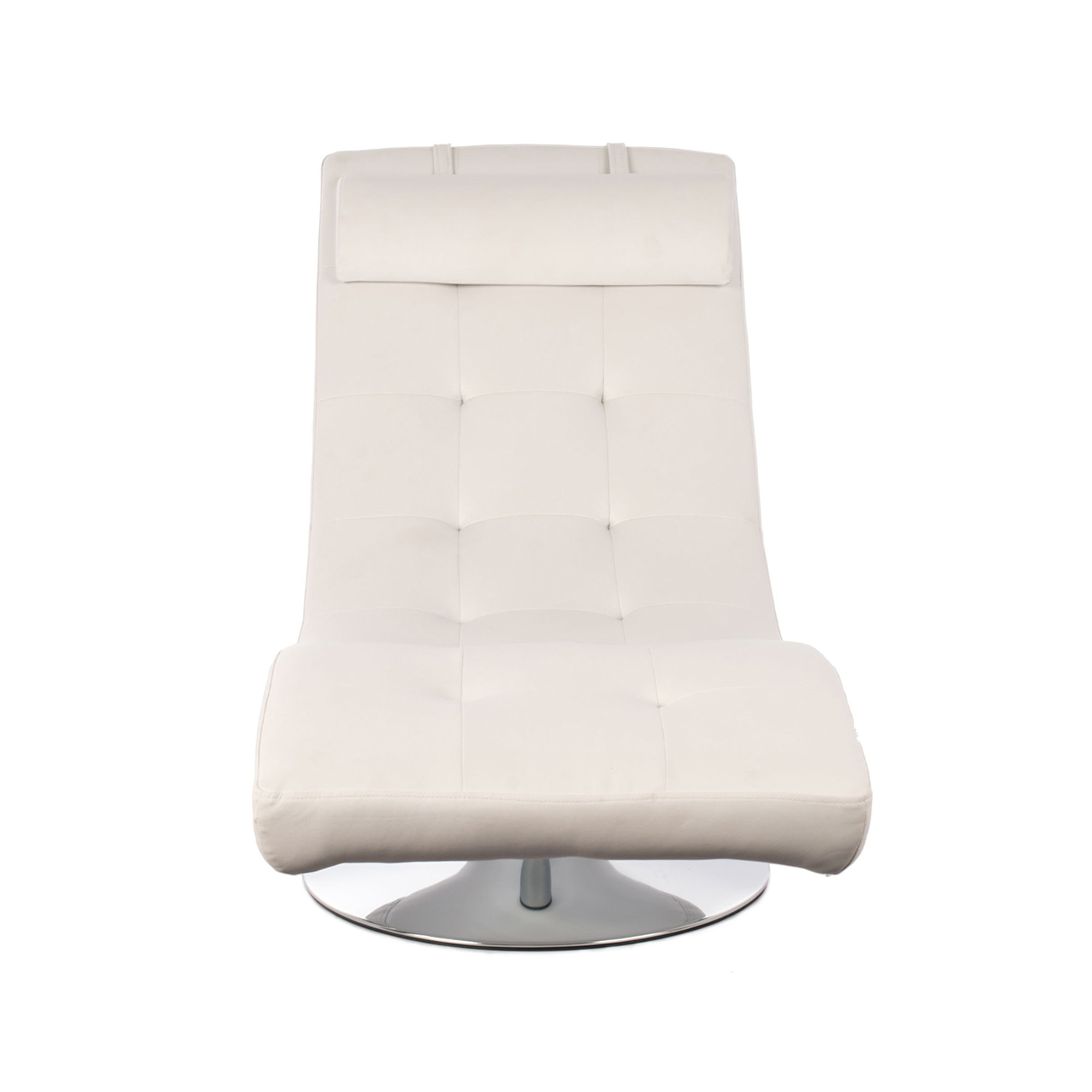 Chaise longue bianco/cromo Stones Arredamenti vista2