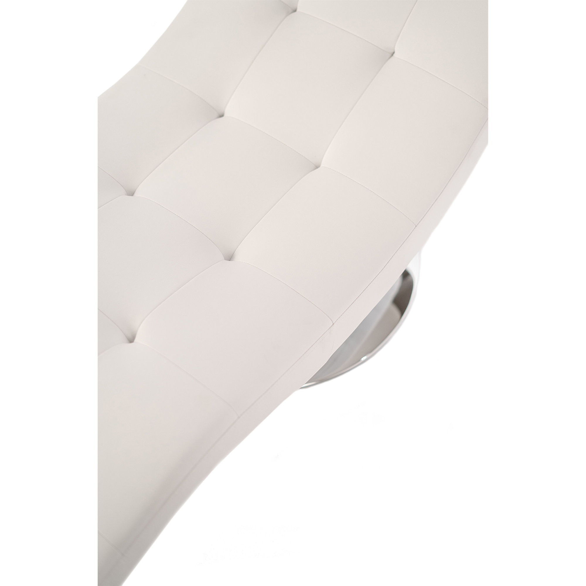 Chaise longue bianco/cromo Stones Arredamenti vista3