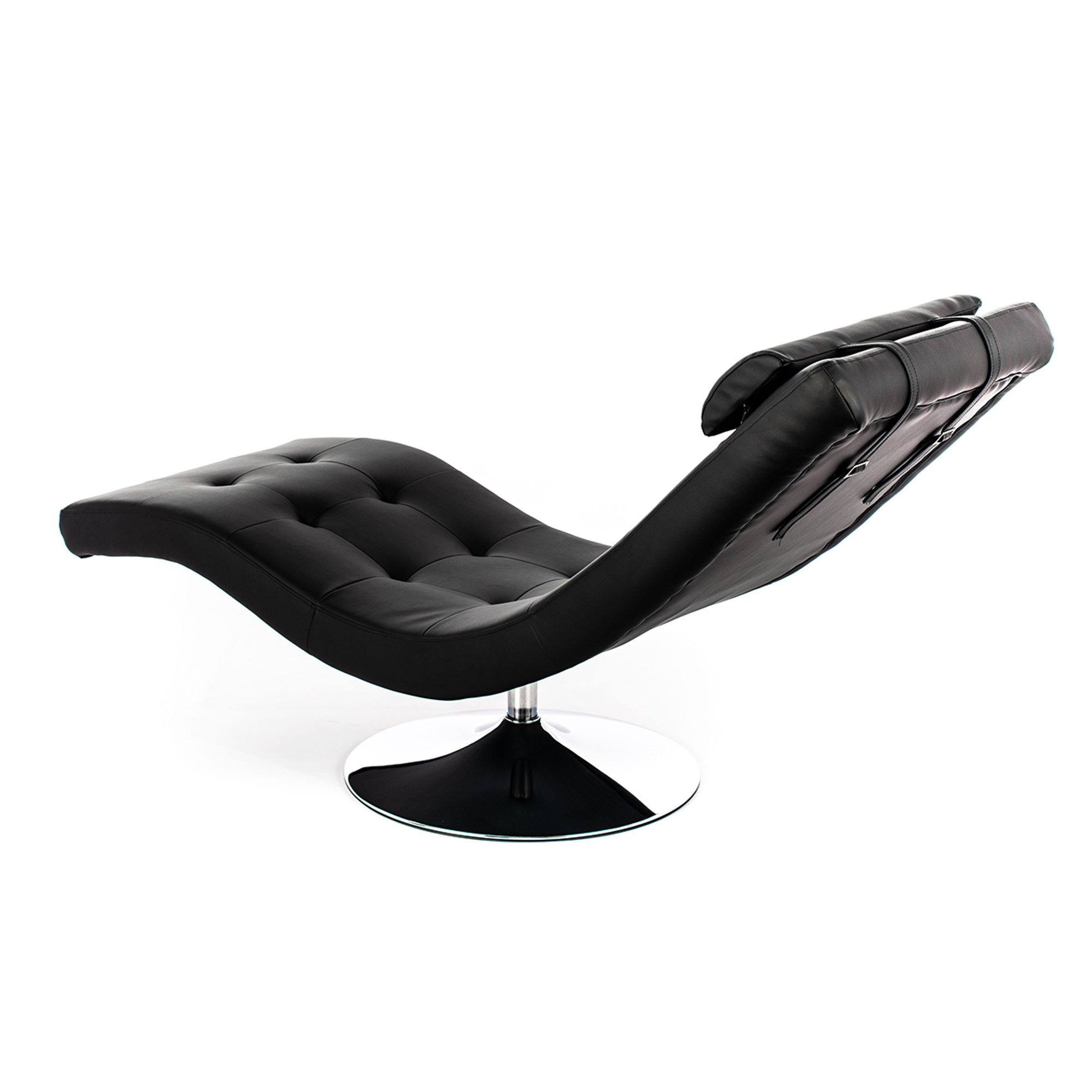 Chaise longue nero/cromato Stones Arredamenti vista2