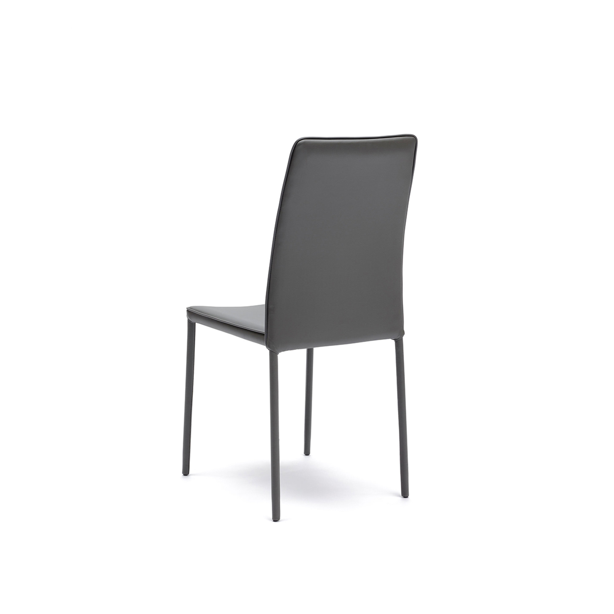Set 4 sedie in similpelle, grigio scuro Stones Arredamenti vista1