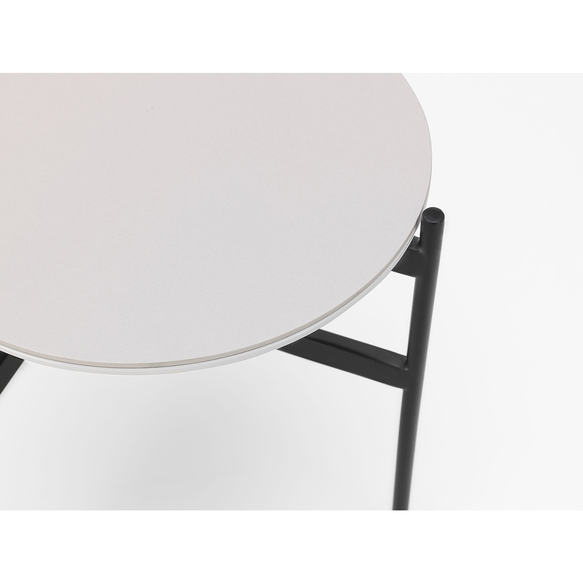 Tavolino (40 x 40 x 35h), bianco/nero Stones Arredamenti vista1