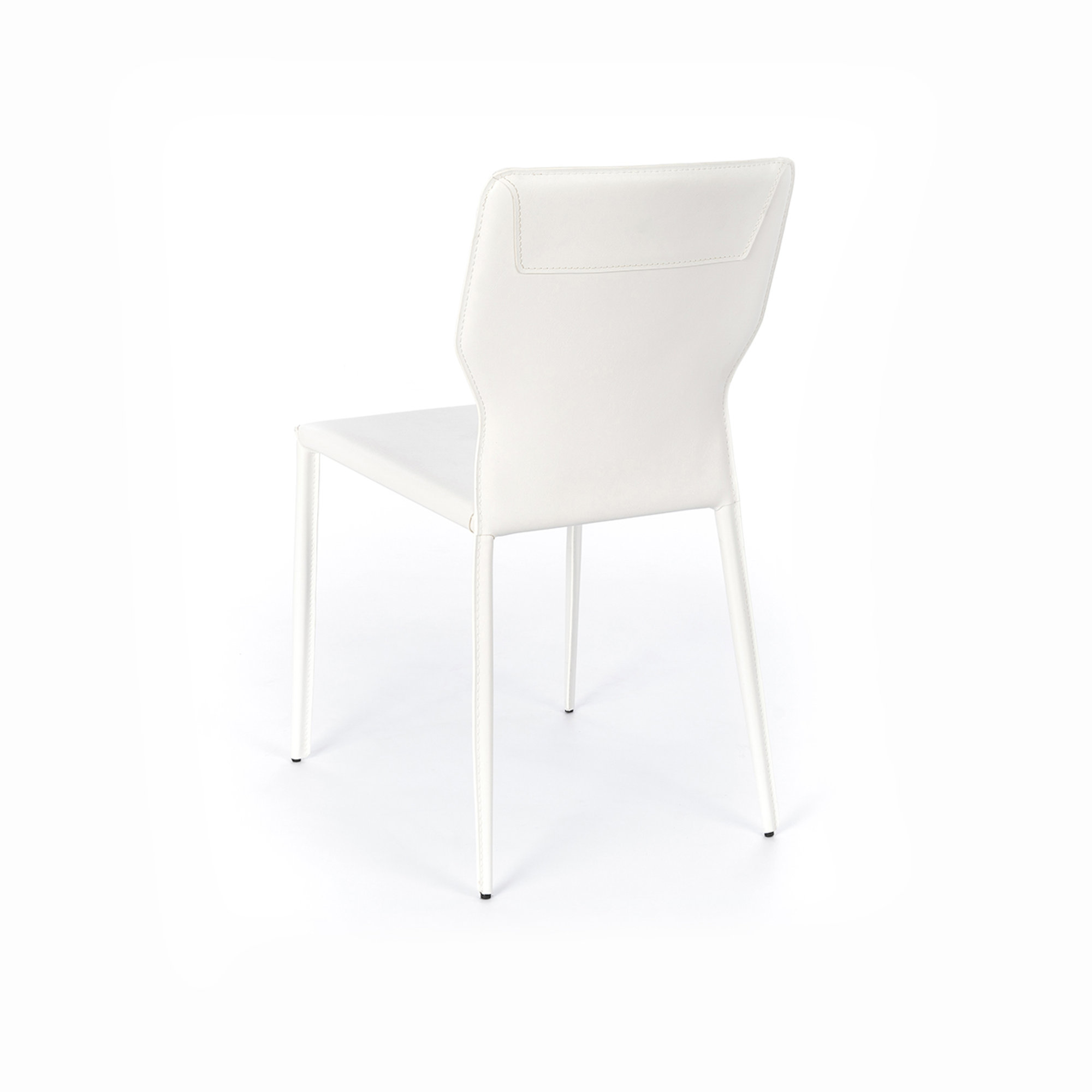 Set 2 sedie in similcuoio, bianco Stones Arredamenti vista1