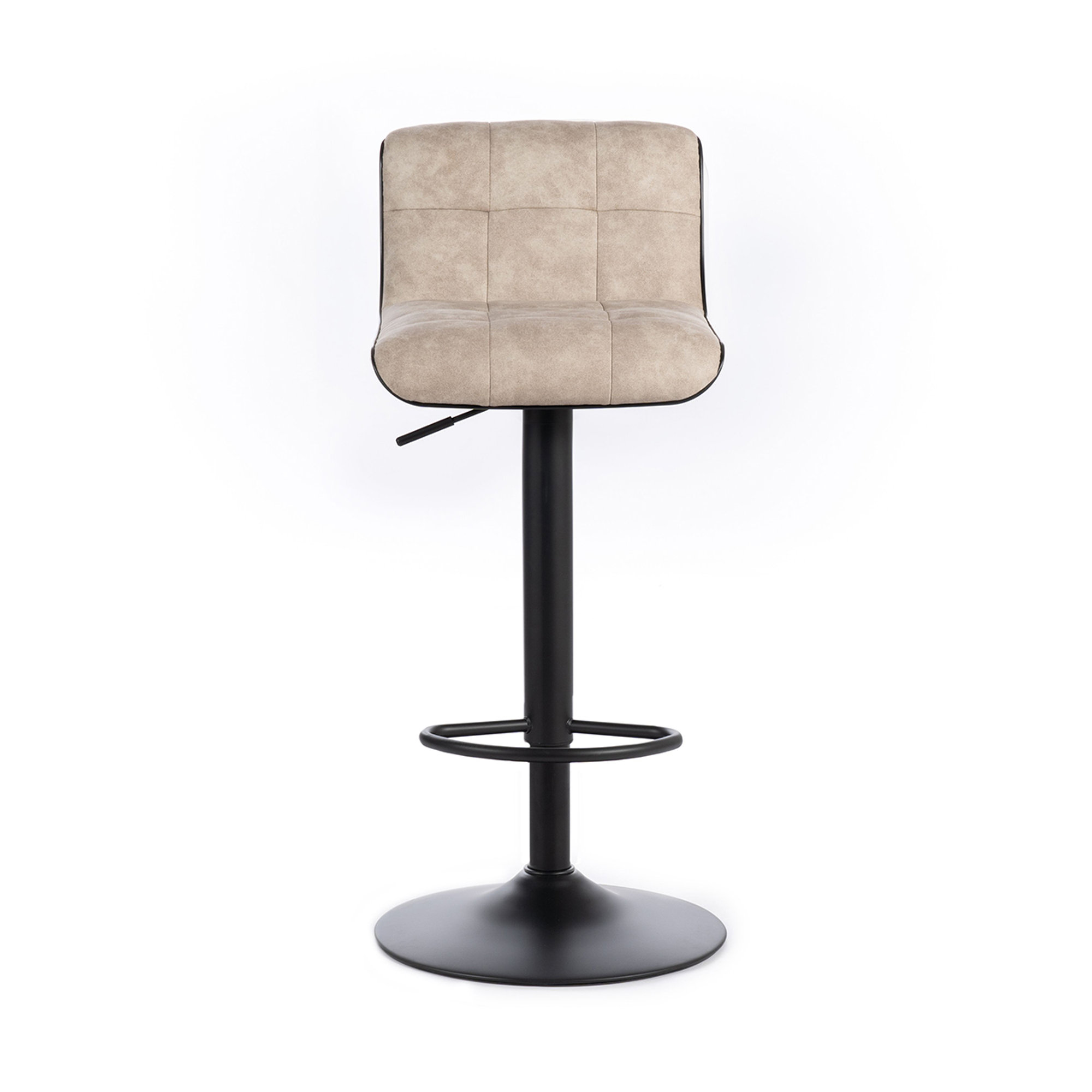 Set 2 sgabelli in microfibra, beige/nero Stones Arredamenti vista2