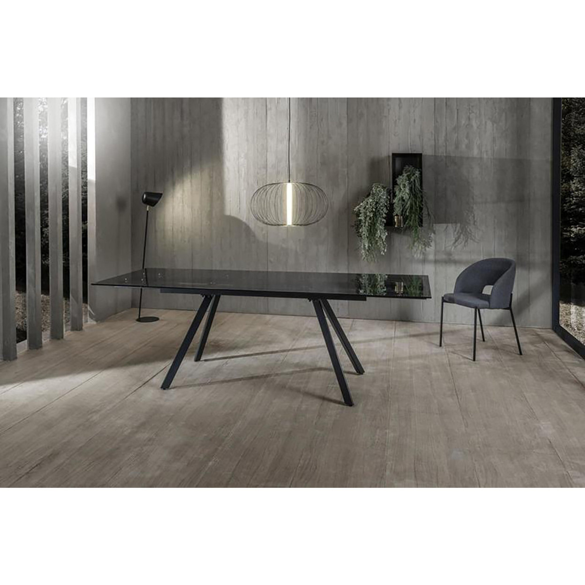 Tavolo Allungabile (160 / 240 x 90 cm), fumè/nero Stones Arredamenti vista3