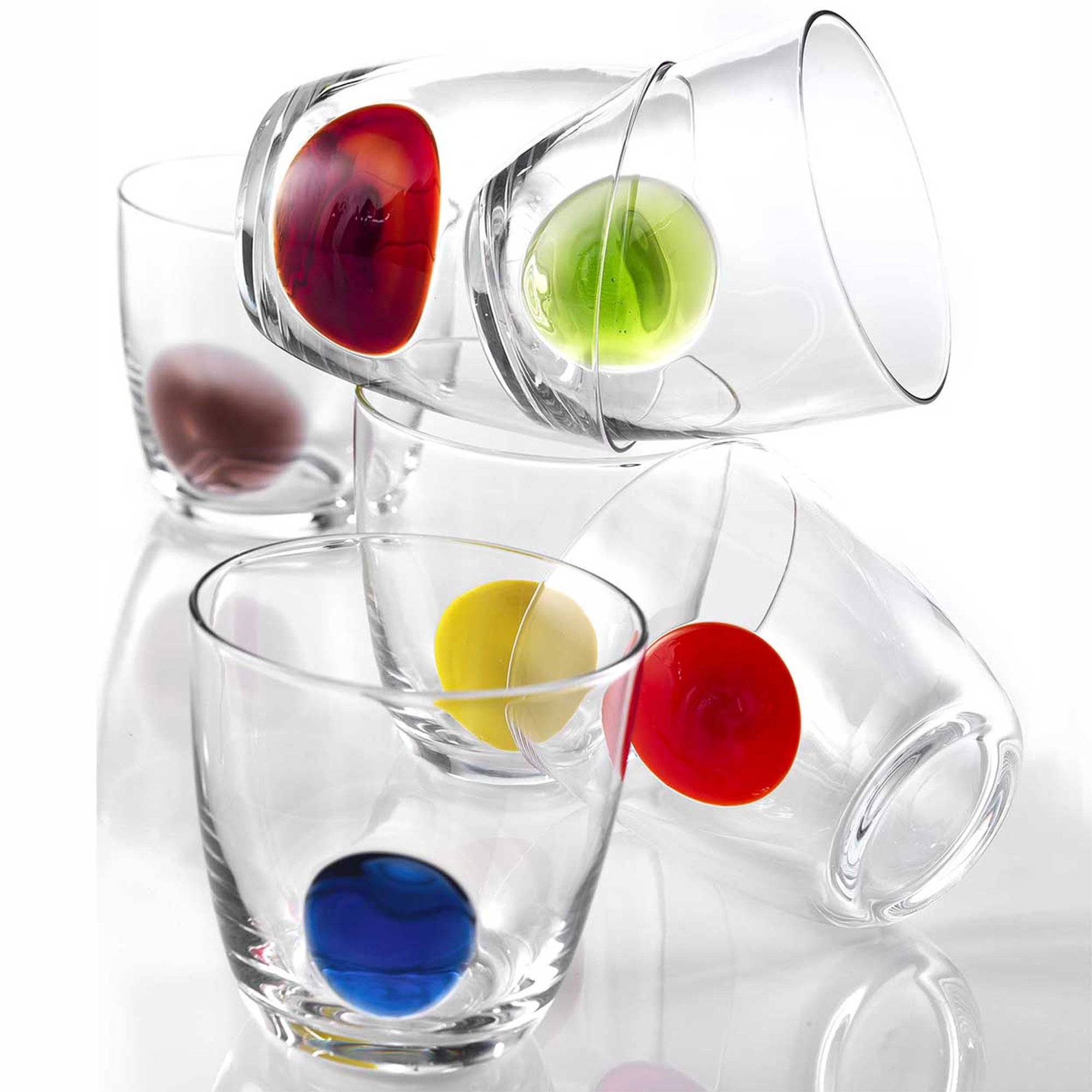 Set 6 bicchieri Pallotta h.9,2 cm, assortiti Onlylux vista1
