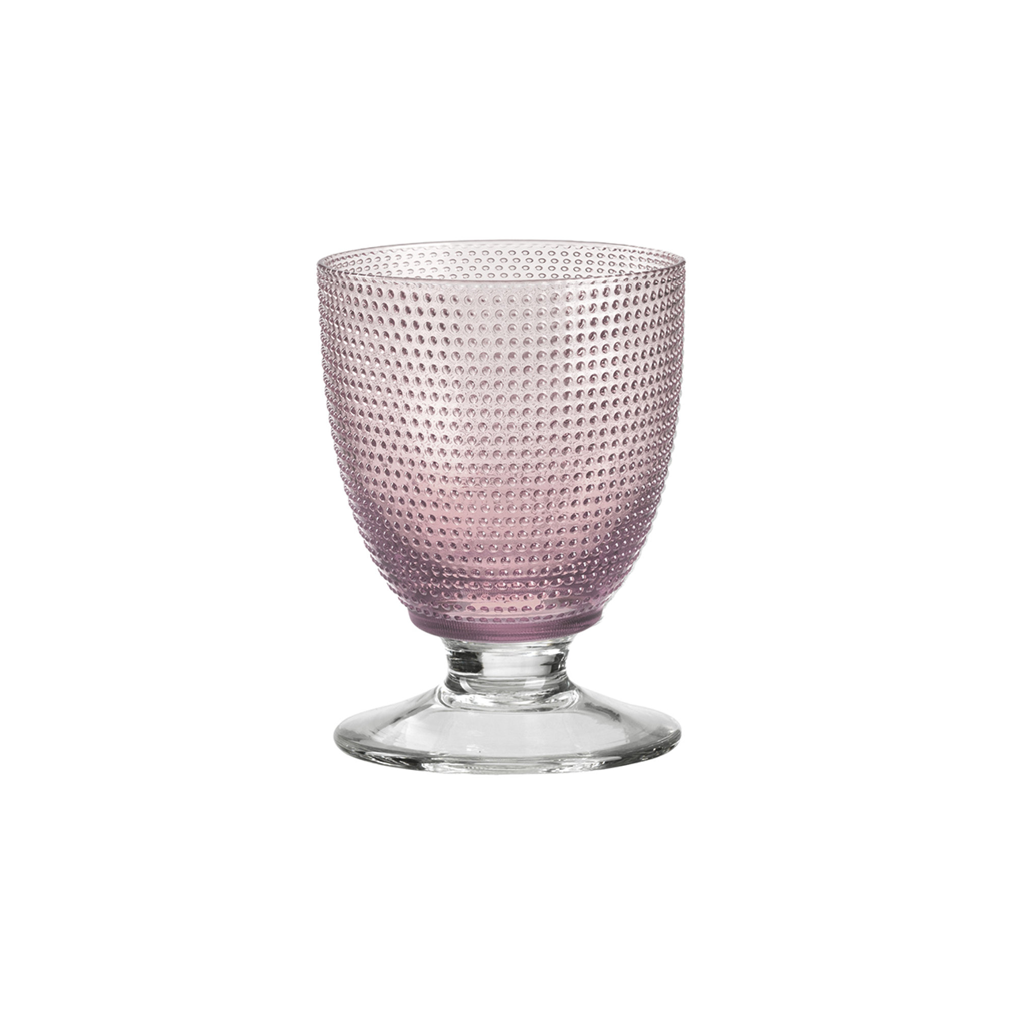 Set 6 calici bassi acqua Trame, h.11.5, rosa Onlylux vista0