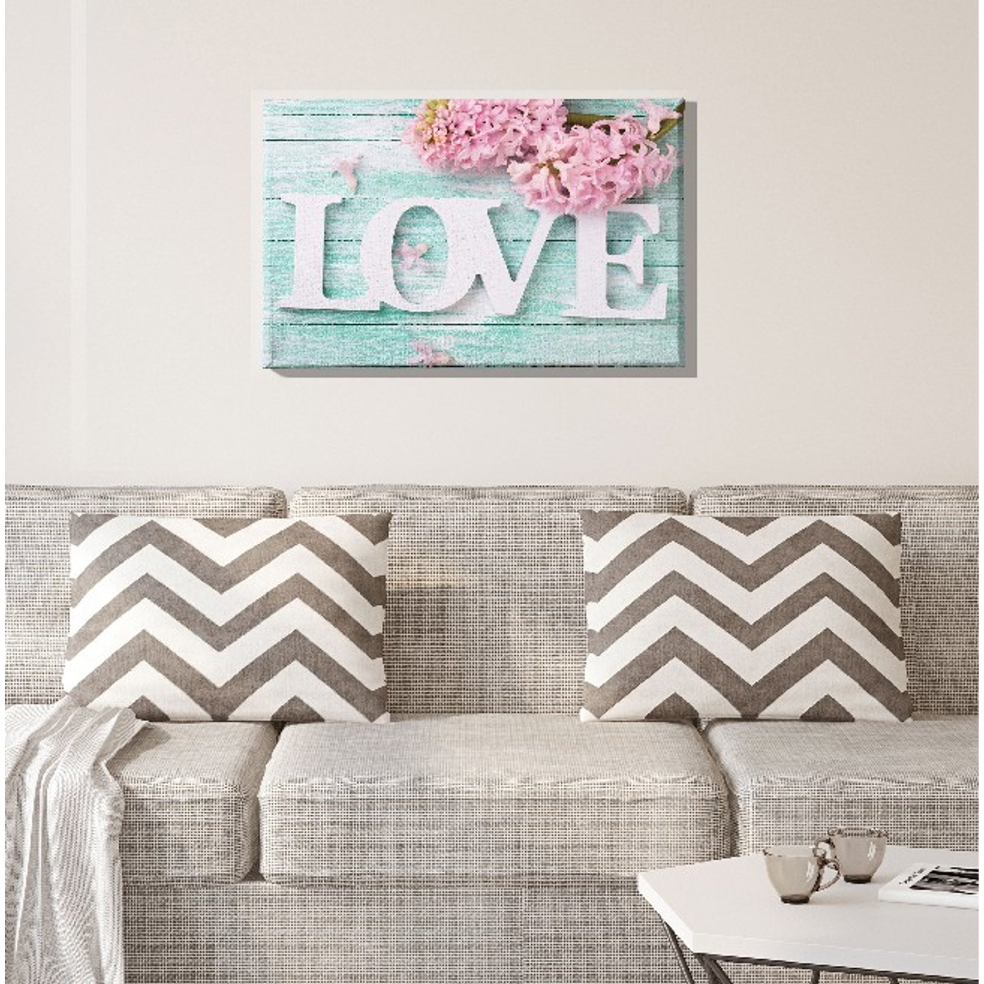 Citation - Impression sur toile - Multicolore - 70 x 3 x 45 cm Homemania vista1