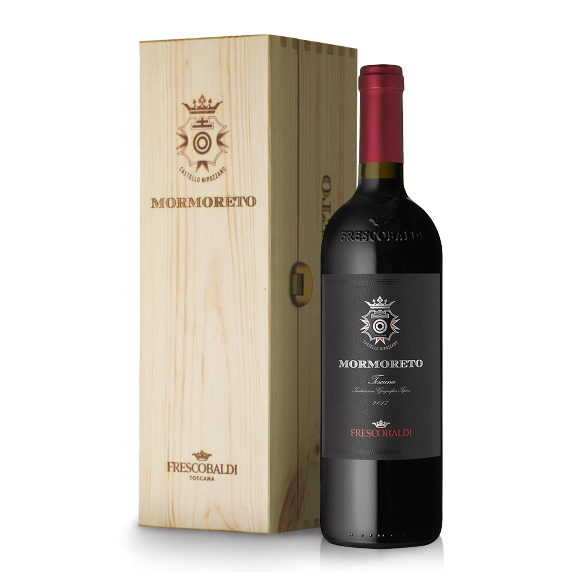 1 Flasche - Mormoreto Toscana IGT 2017 mit Holzbox Marchesi Frescobaldi vista0