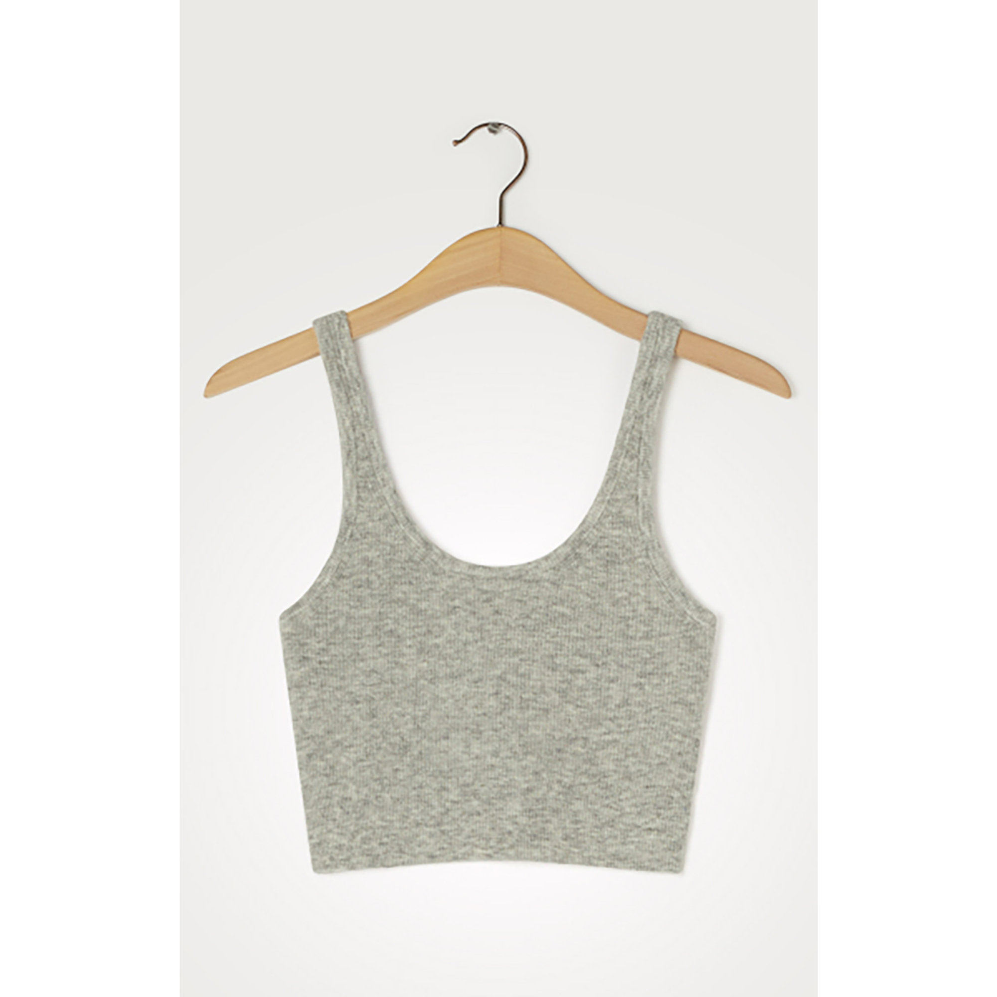 Crop top con bretelle larghe grigio American Vintage vista1