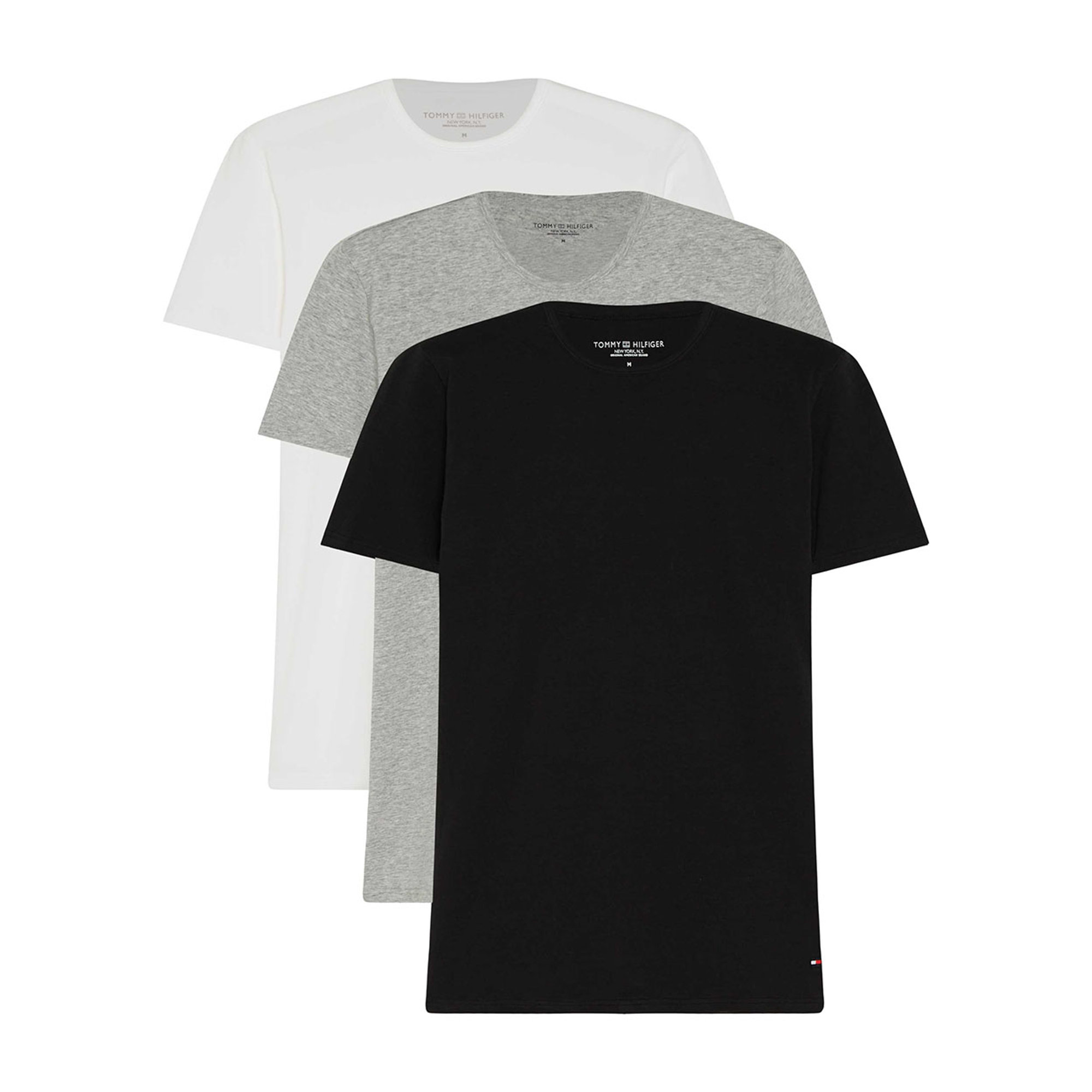 Tommy Hilfiger Set di 3 Pezzi T-Shirt Stretch CN Tee Nero/Bianco/Grigio Tommy Hilfiger  vista0