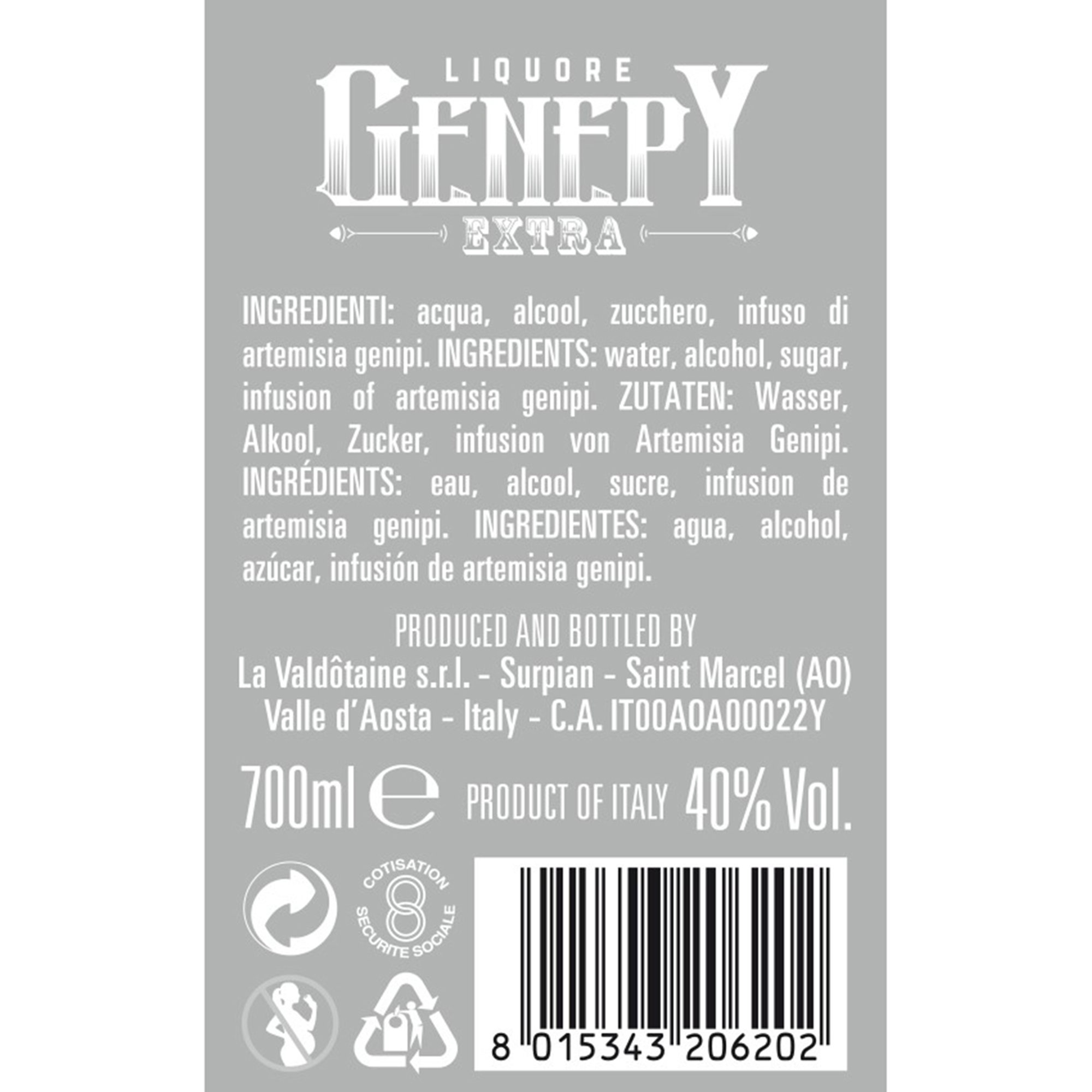 1 bottiglia - "Genepy" Extra 700 ml La Valdotaine vista1