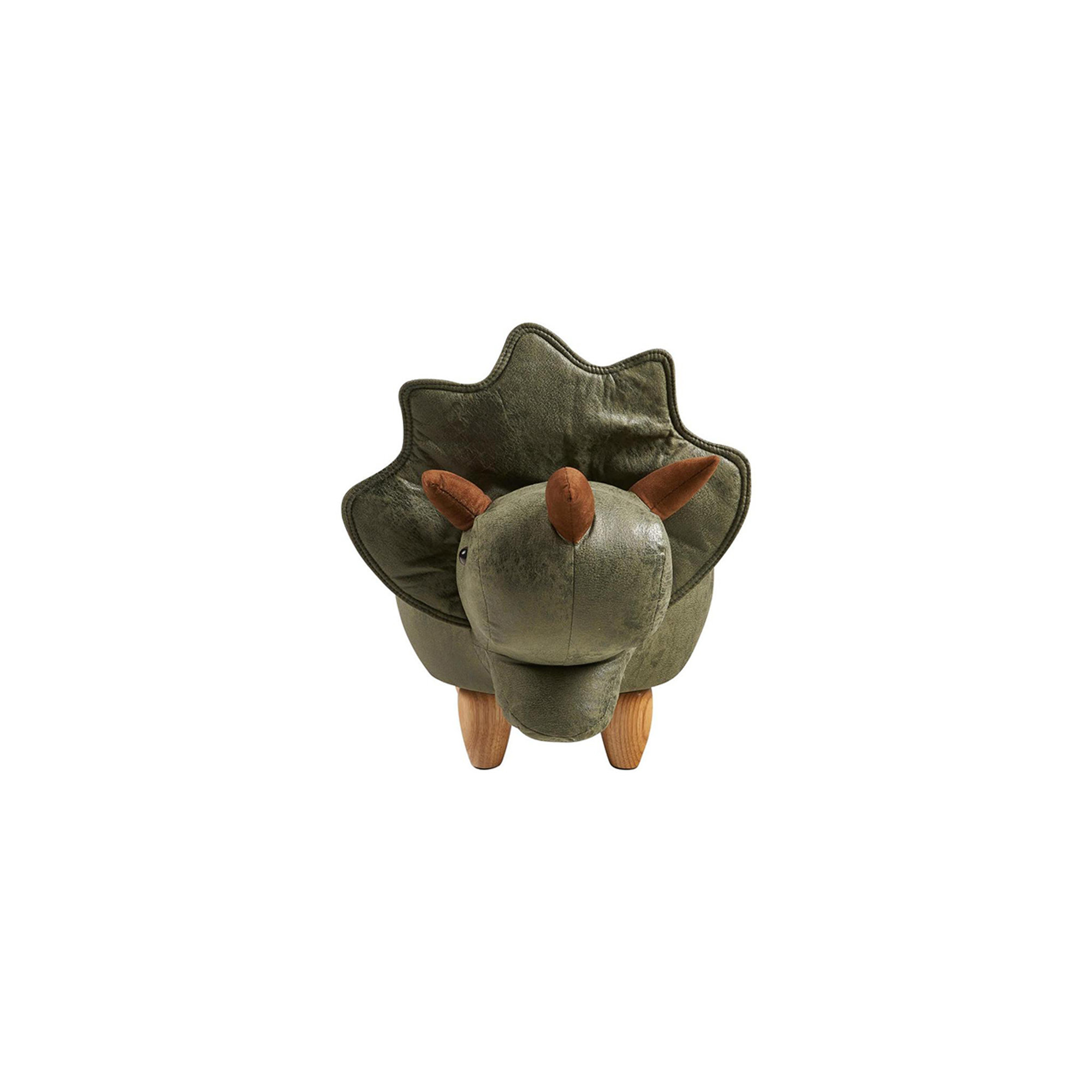 Pouf rembourré en similicuir et bois - dinosaure Novità Home vista2