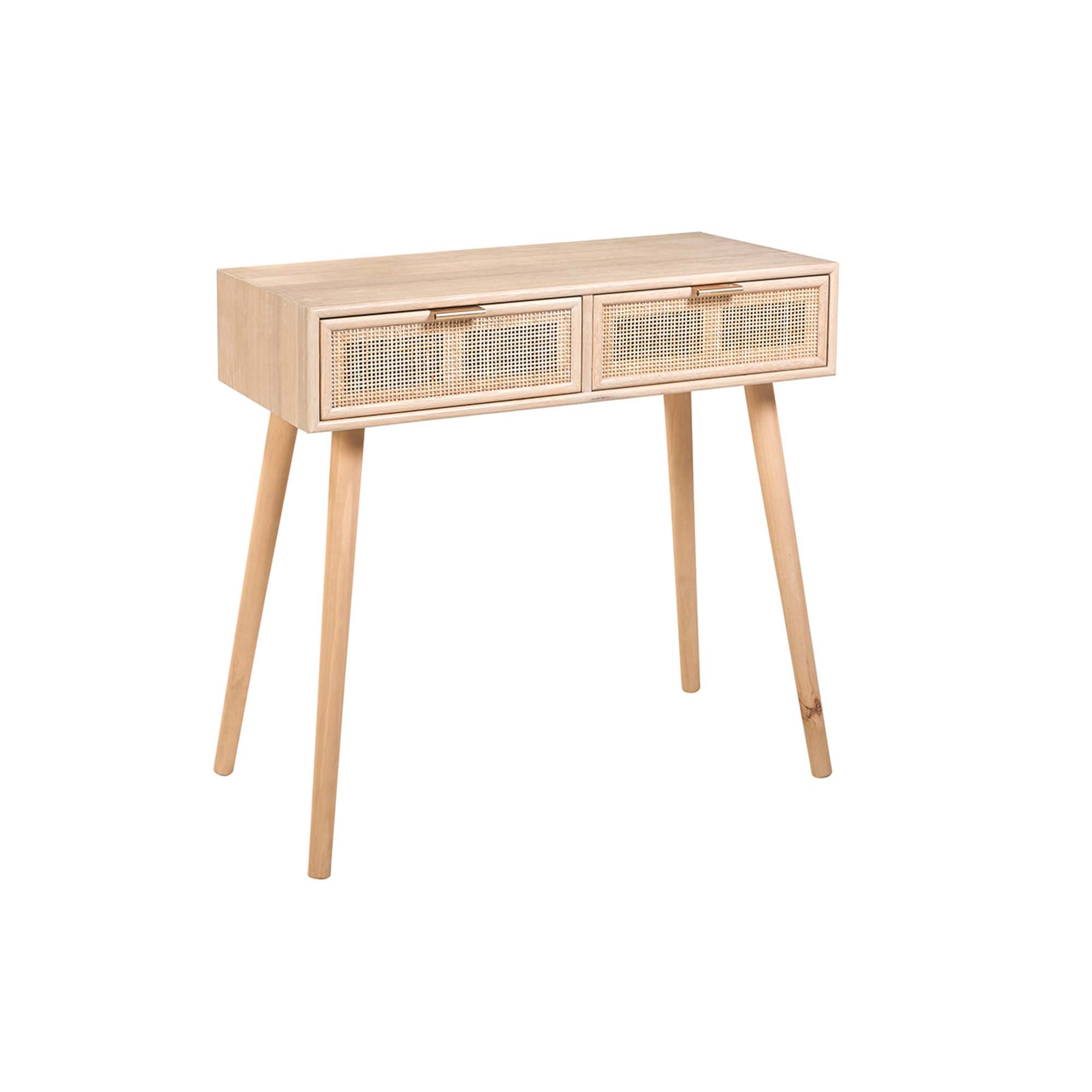 Acapulco - Schreibtisch mit 2 Schubladen und Rattan, beige Novità Home vista1