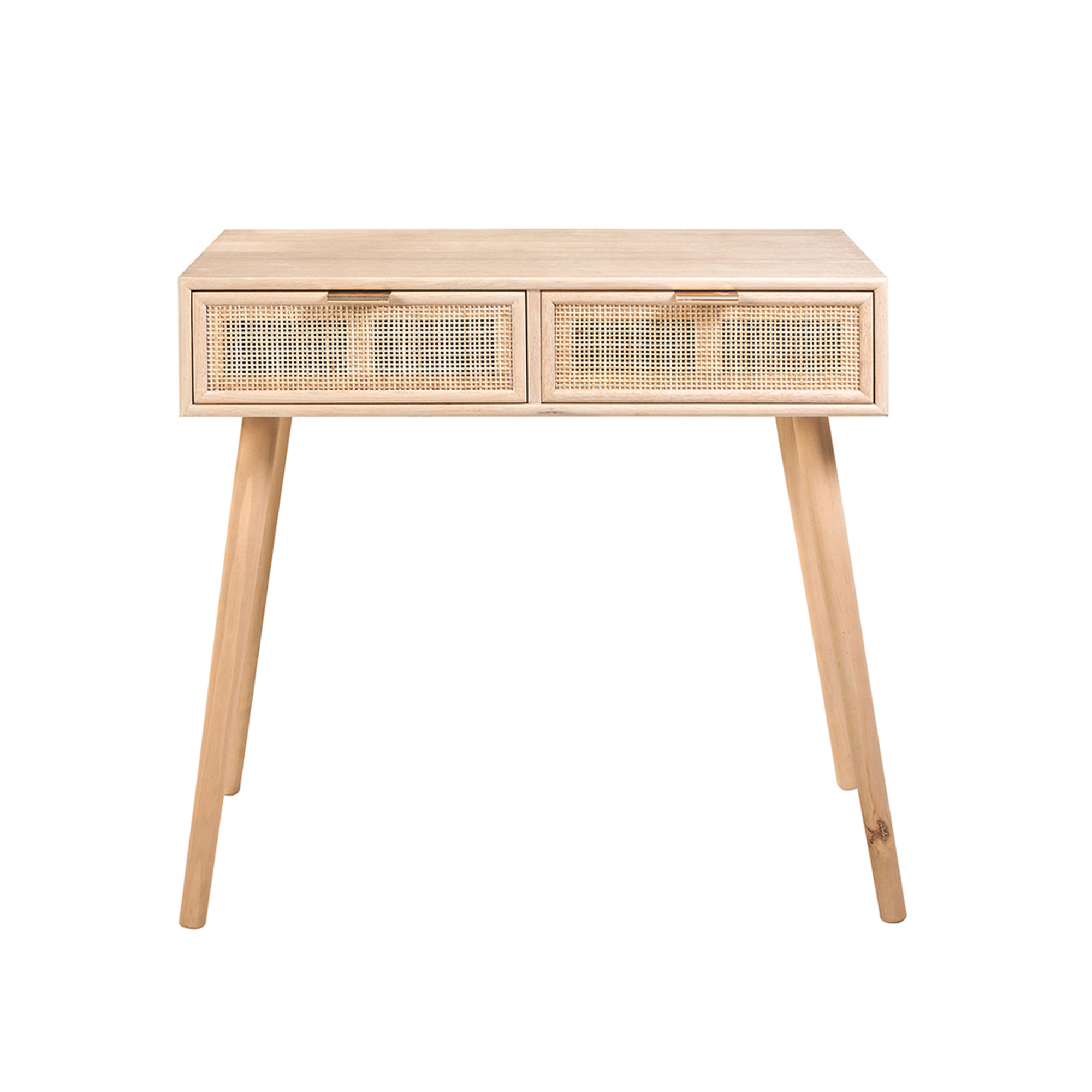 Acapulco - Schreibtisch mit 2 Schubladen und Rattan, beige Novità Home vista0
