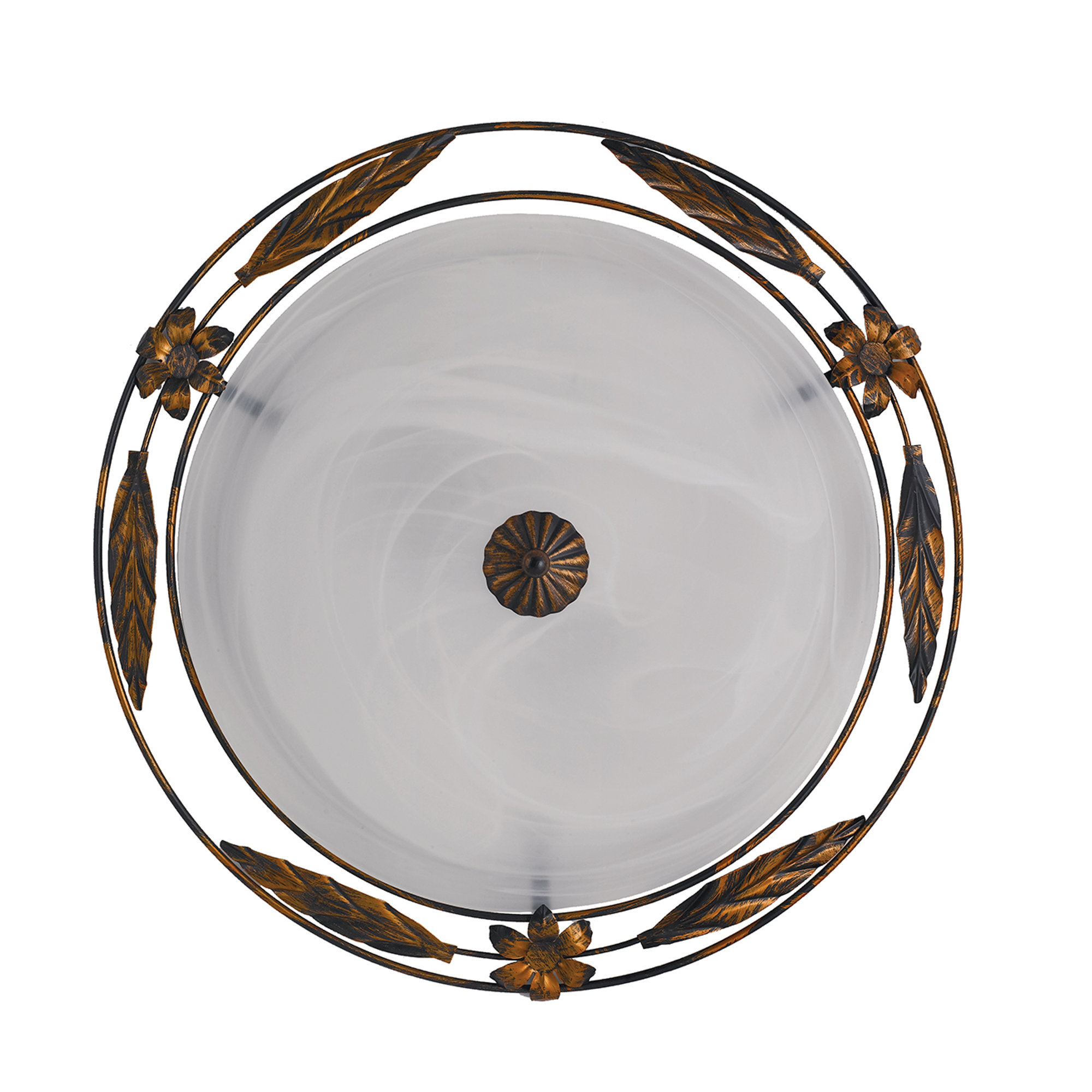 Plafoniera Riccio Bianca 2xe27 Luce Ambiente e Design vista1