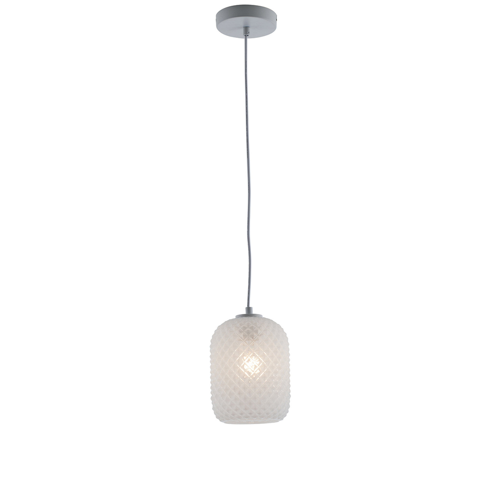 Sospensione Ashford Bianca 1xe27 Luce Ambiente e Design vista0