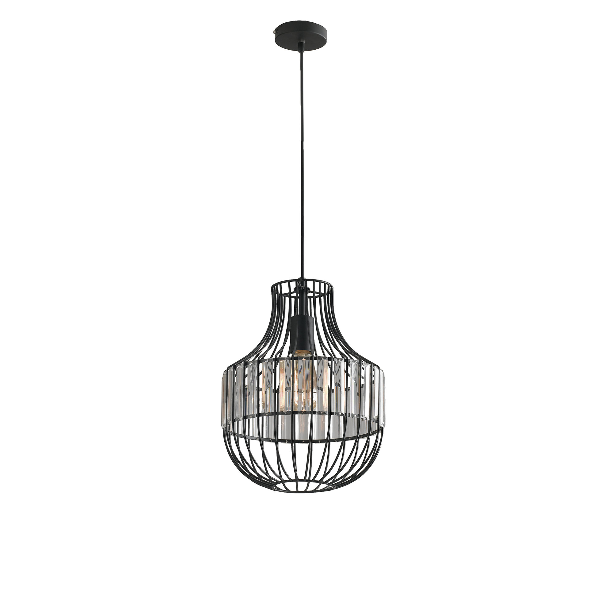Sospensione Opium Nero 1xe27 Luce Ambiente e Design vista0