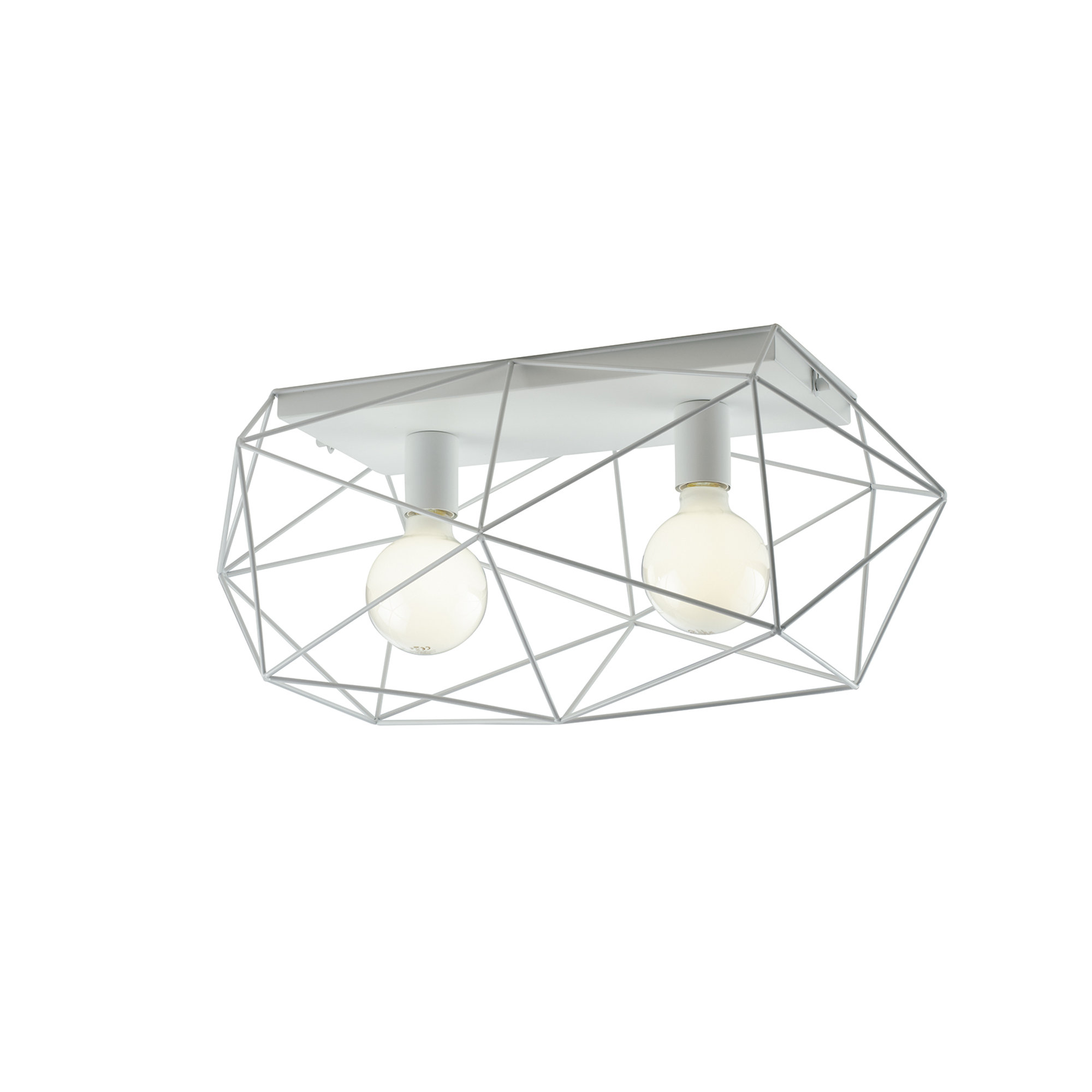 Plafoniera Abraxas Bianca 2xe27 Luce Ambiente e Design vista0