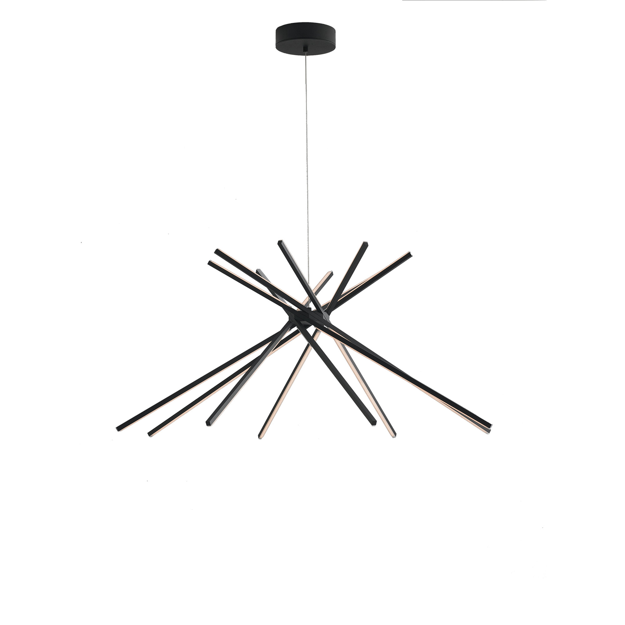 Sospensione Led Shanghai Nera 54w 2370lm 4000k Luce Ambiente e Design vista0
