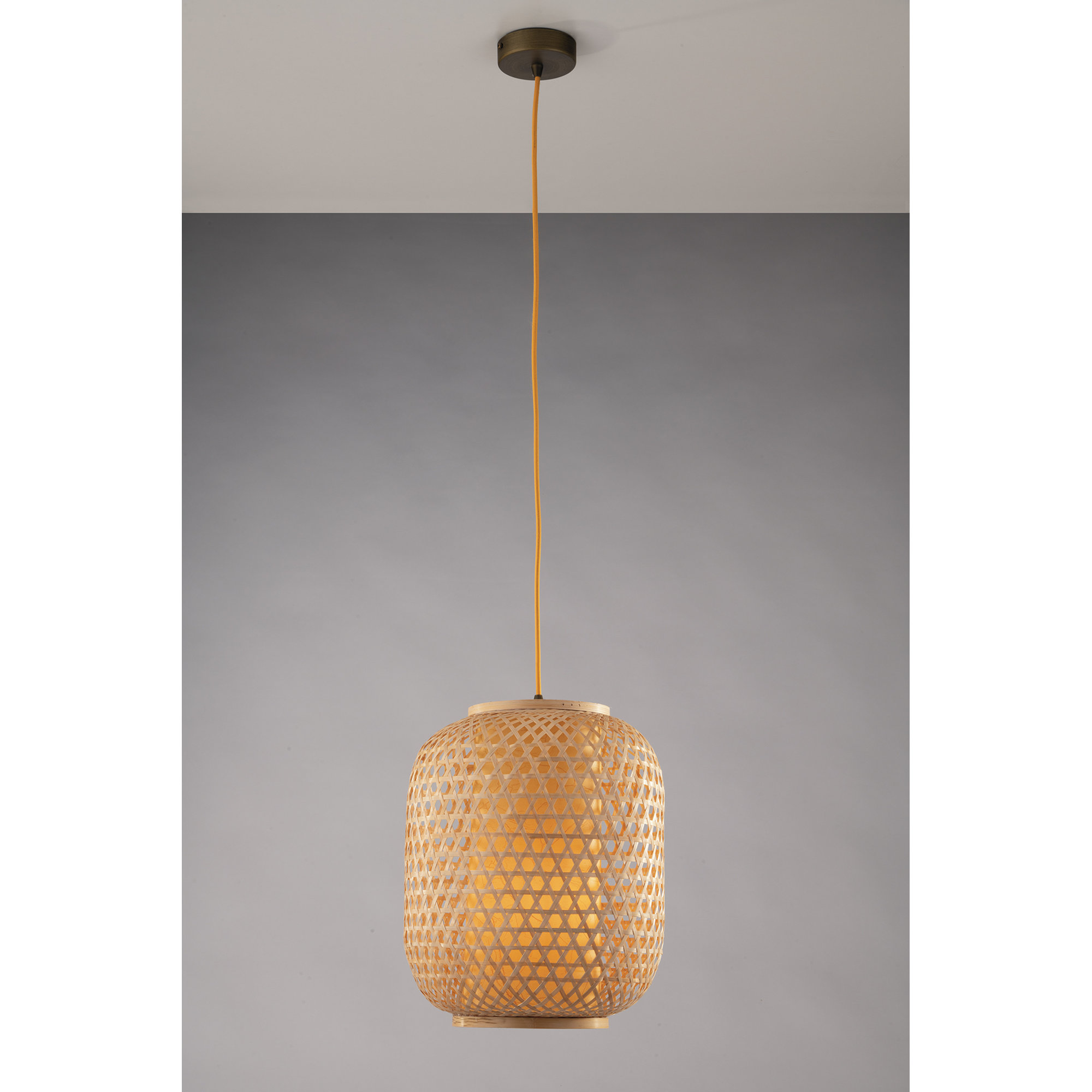 Suspension Zen Bambu Naturel 1xe27 Luce Ambiente e Design vista1