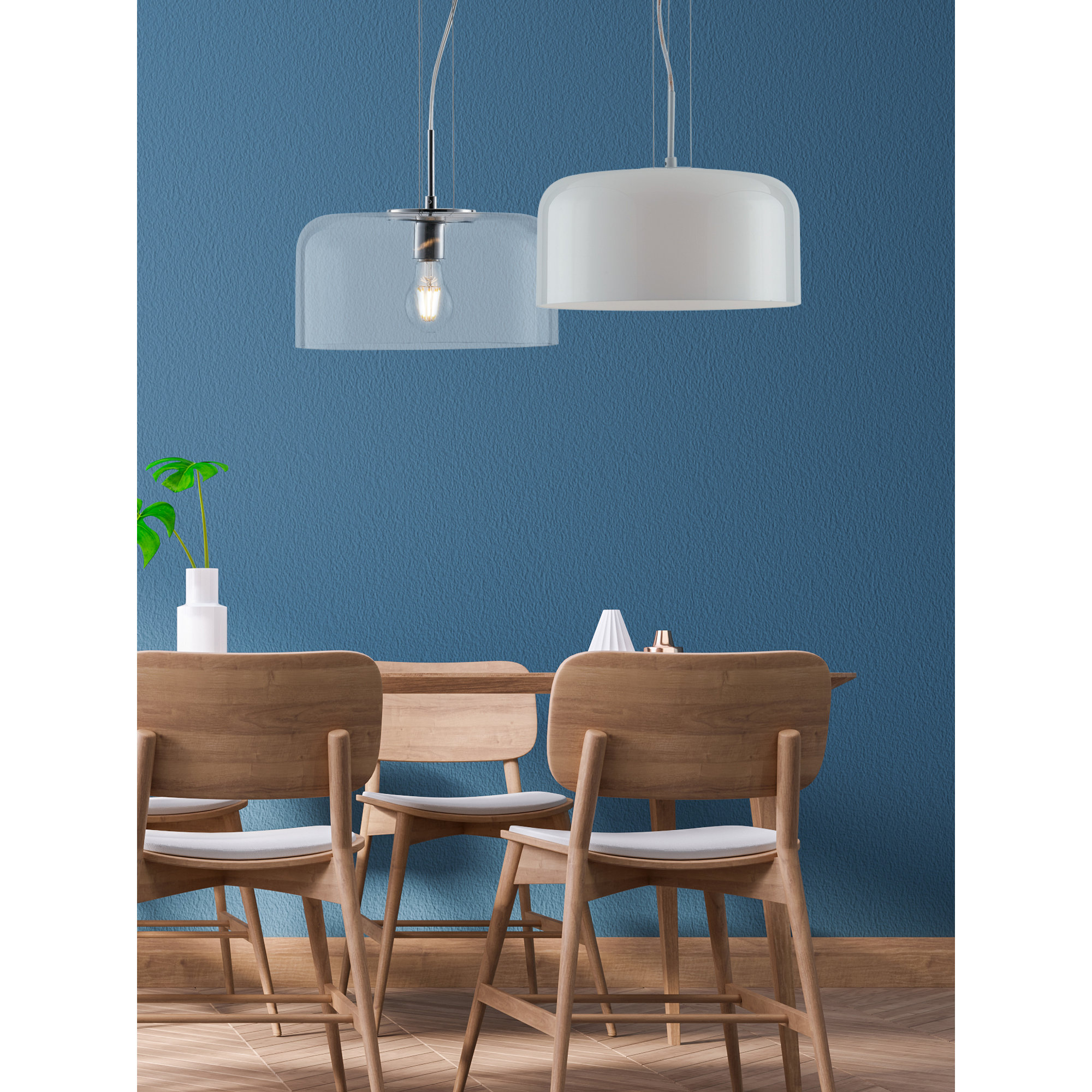 Gibus vit hängande lampa 1xe27 Luce Ambiente e Design vista1