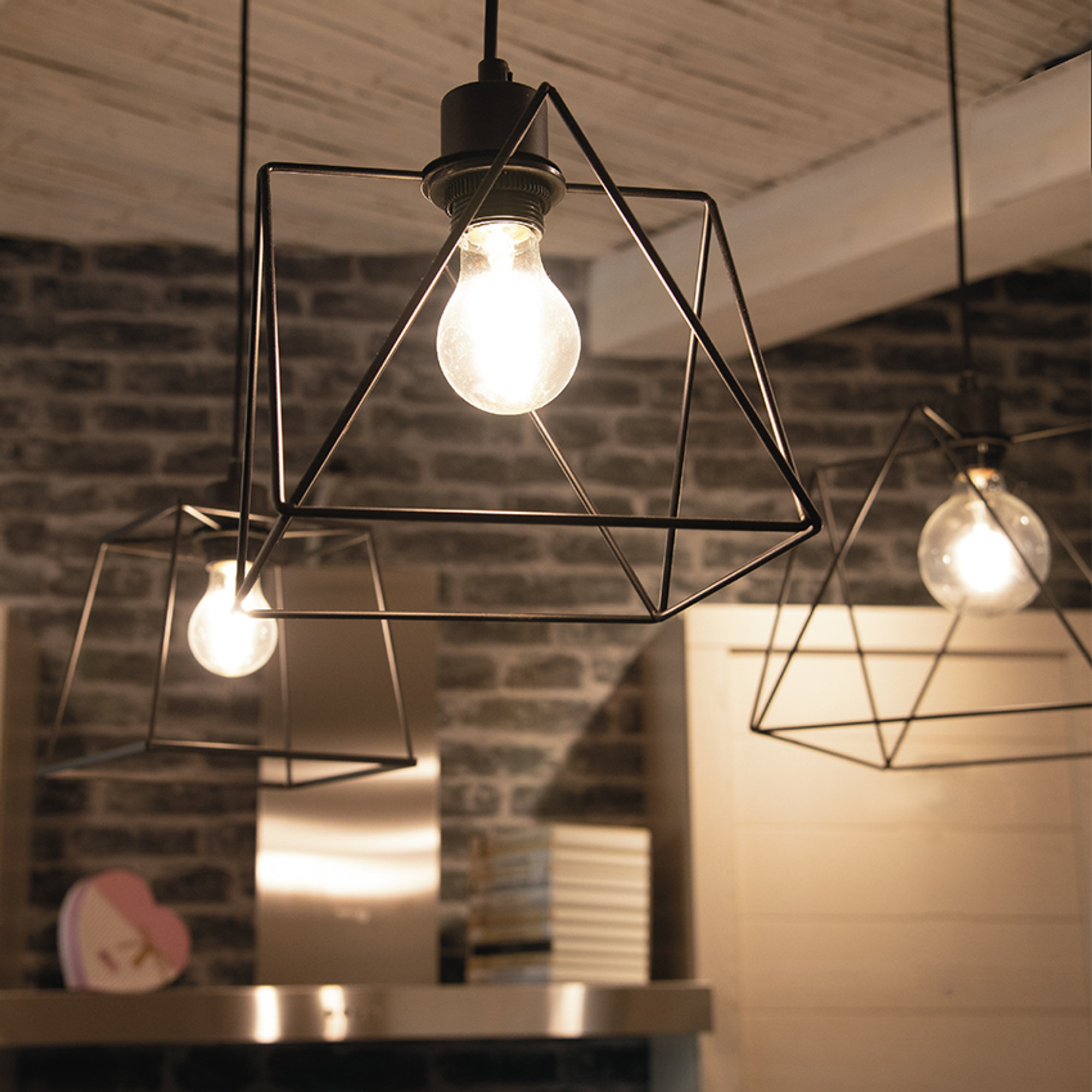 Pendelleuchte Brooklyn Schwarz 4xe27 Luce Ambiente e Design vista1