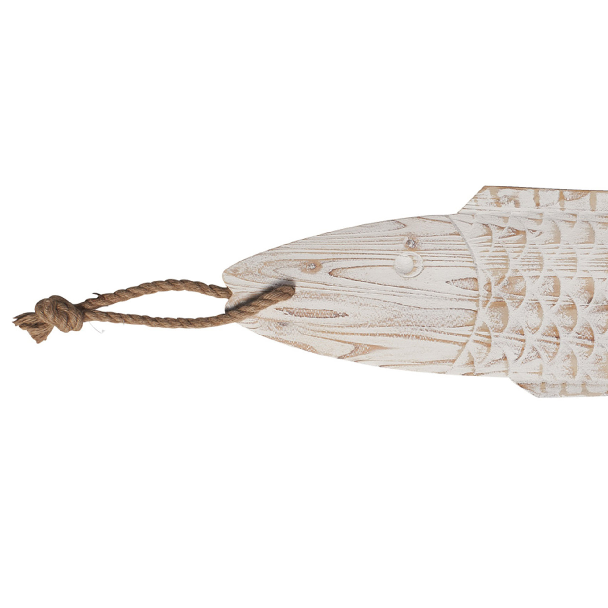 Fisch zum Aufhängen aus weißem Holz Novità Home vista1