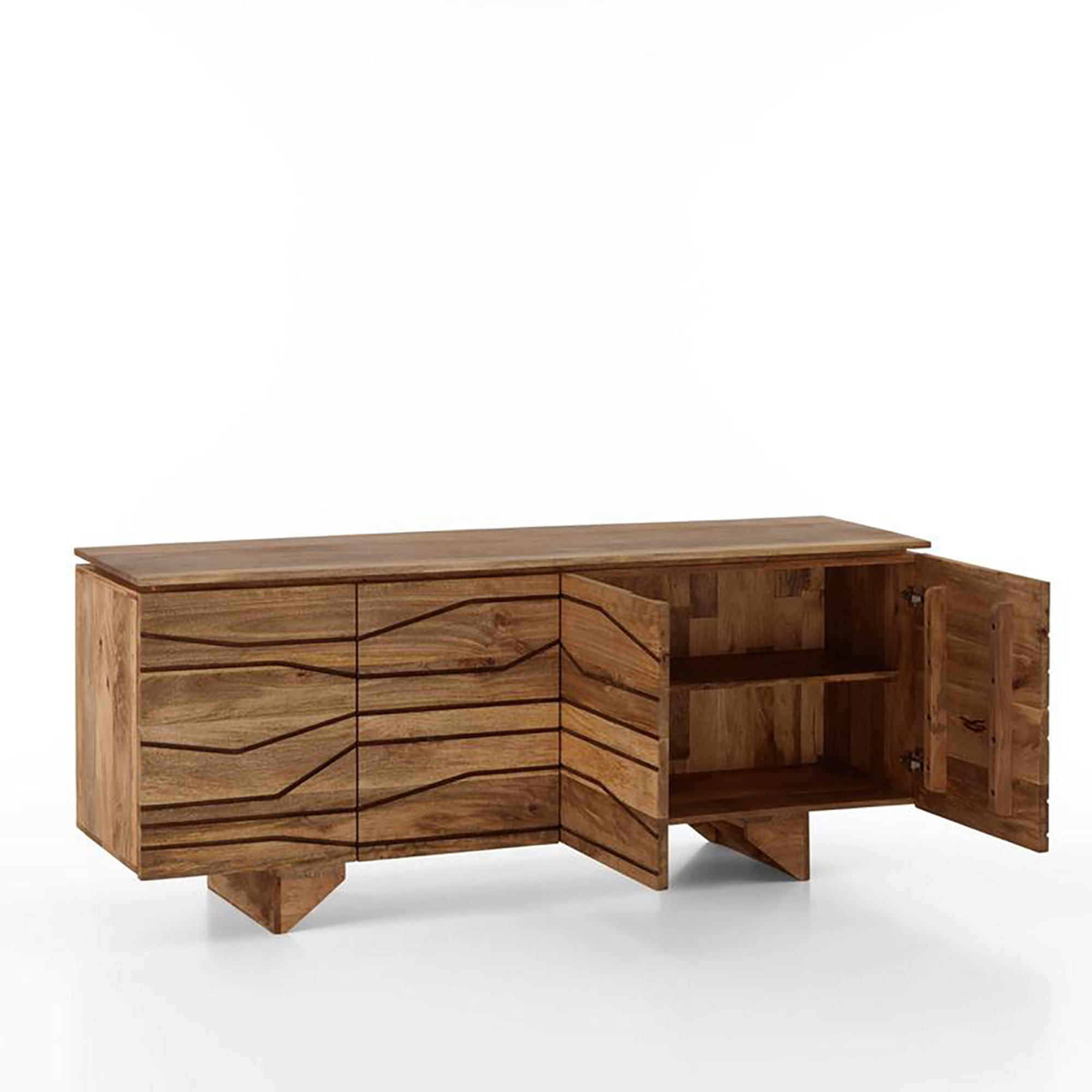 Madia Chitra in legno di mango, marrone 177 x 75 Stones OBSOLETO vista2