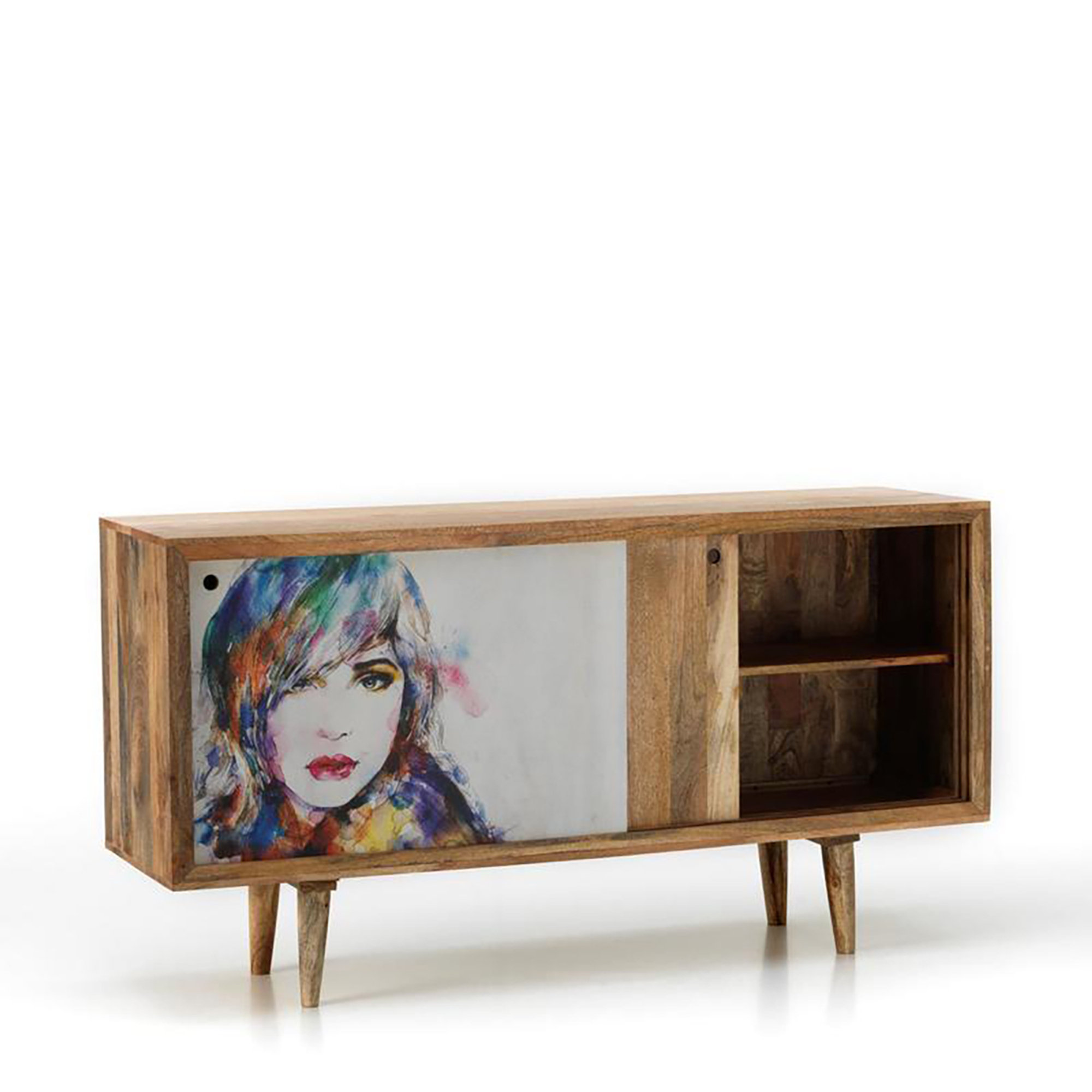 Madia Kamala in legno di mango, marrone 160 x 85 Stones OBSOLETO vista2