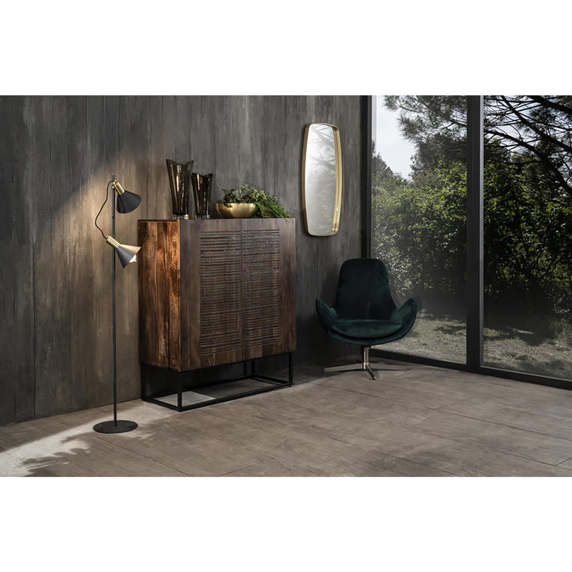 Madia Daya in legno di mango, marrone 100 x 120 Stones vista2