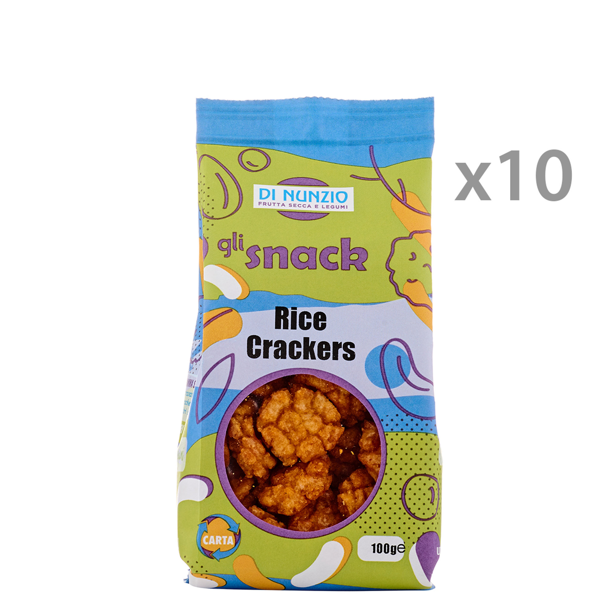 10 paquetes - Galletas de arroz 100 gr Di Nunzio vista0