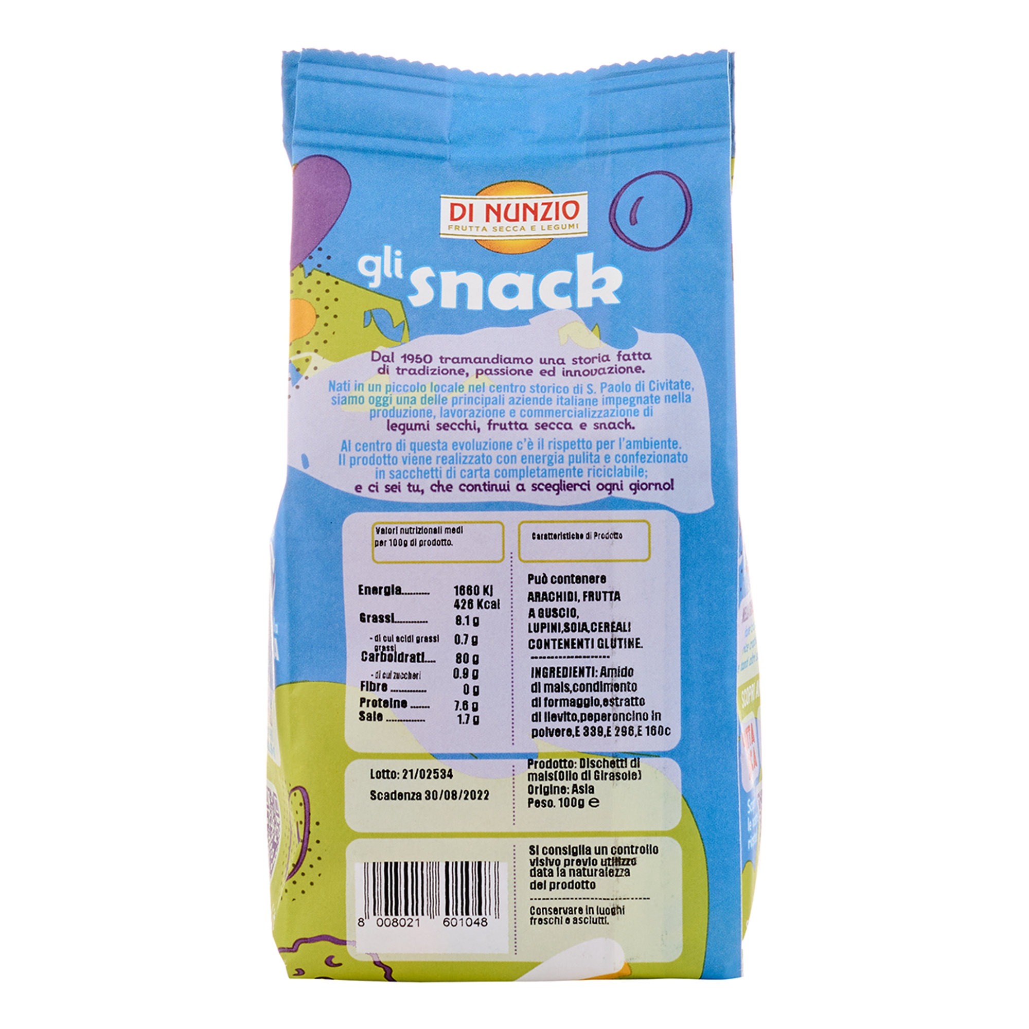 10 paquetes - Snack mexicano 100 gr Di Nunzio vista1