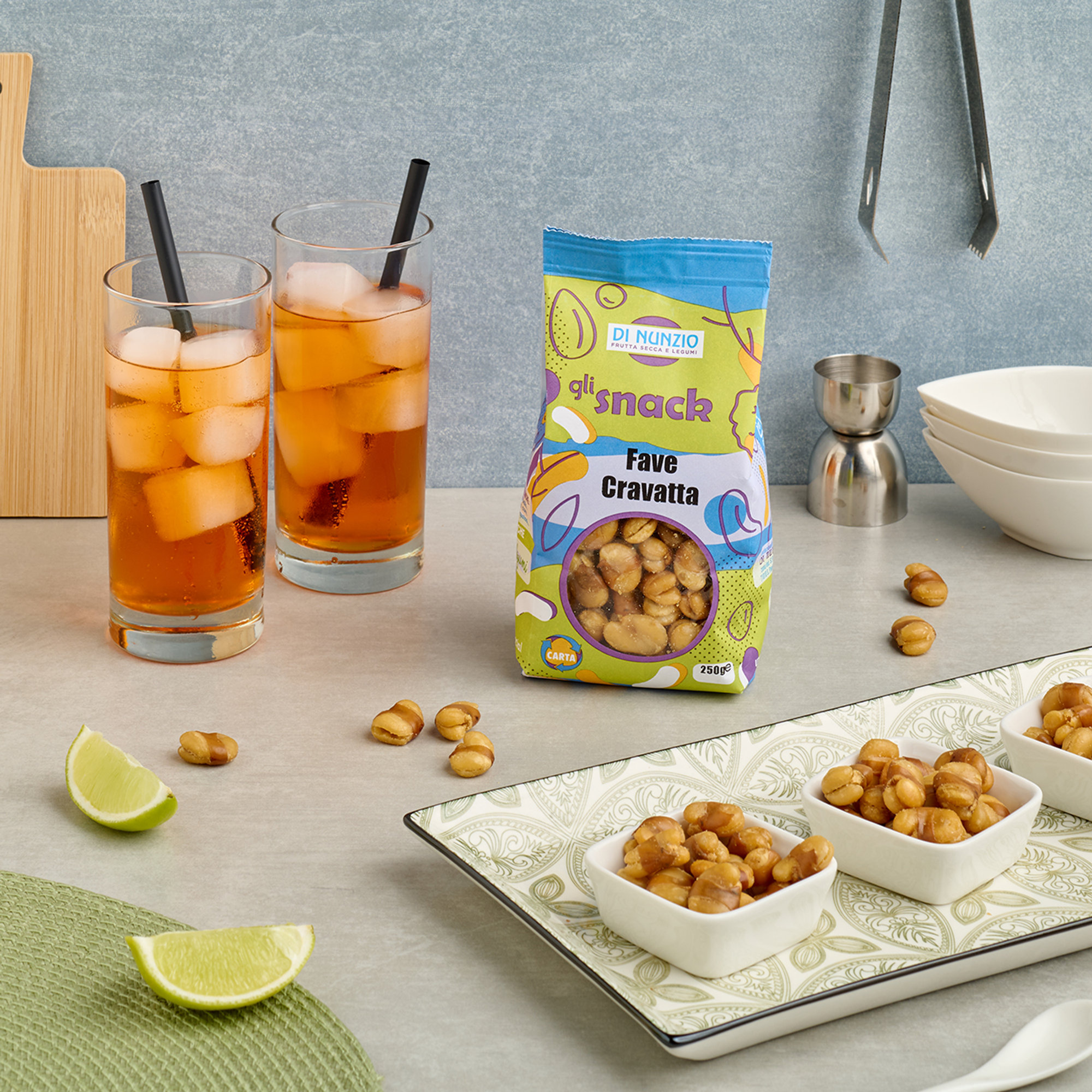 10 paquetes de habas fritas saladas sin cáscara «Tie» 250 gr Di Nunzio vista2